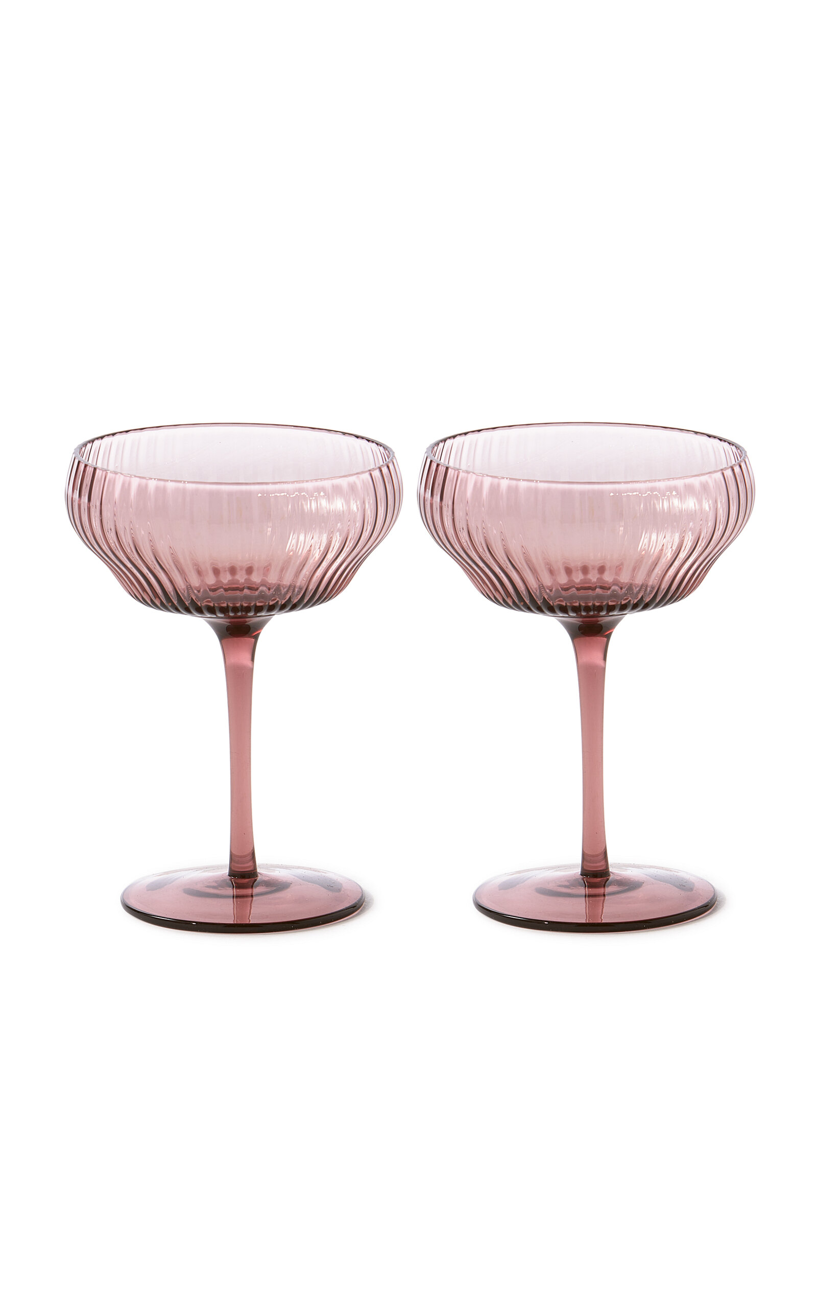 Shop Polspotten Set-of-two Glass Coupe Glasses In Purple