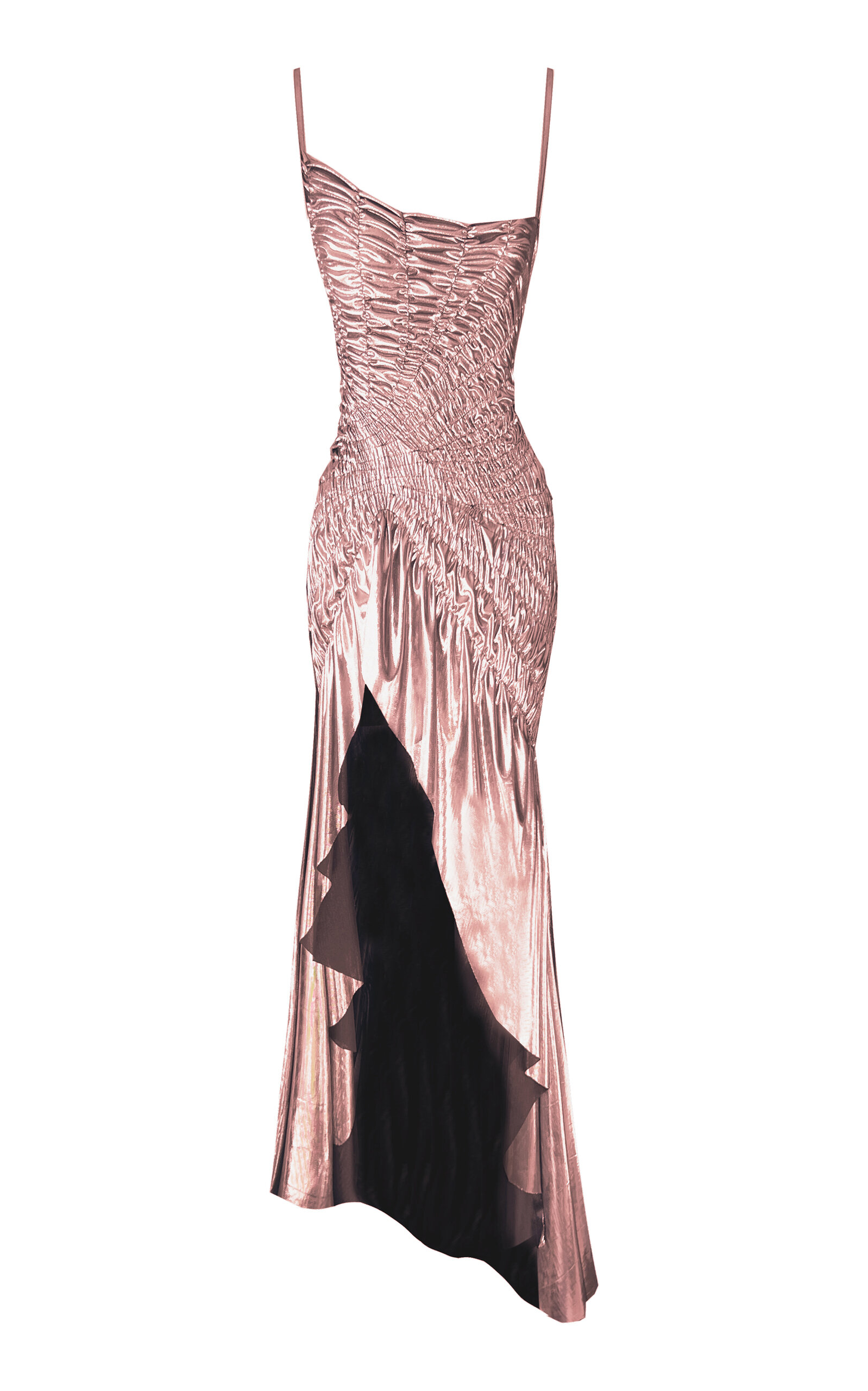 GEORGIA HARDINGE Celestial Shirred Satin Midi Dress | Smart Closet