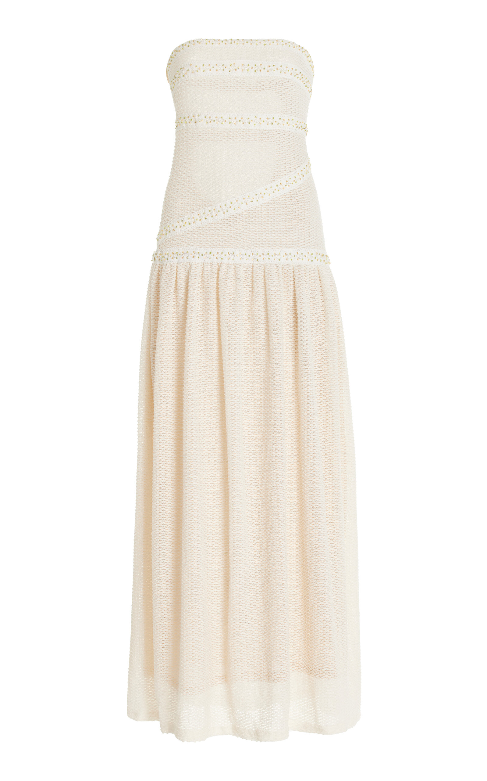 FAIT PAR FOUTCH Colette Embellished Stretch-Lace Maxi Dress