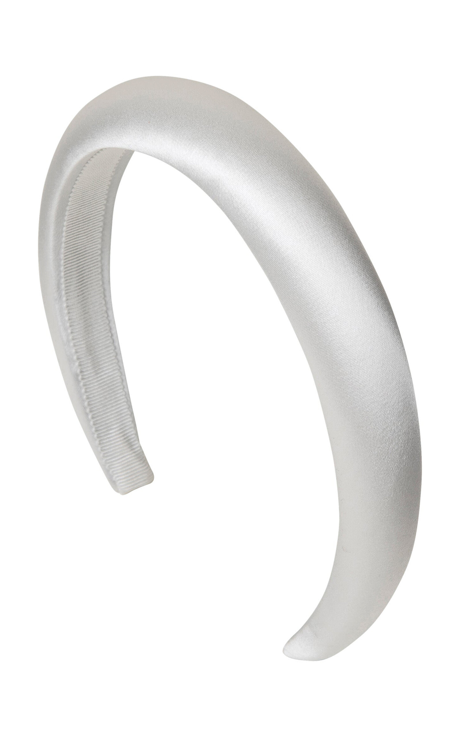 Jennifer Behr Tori Silk Satin Headband In White