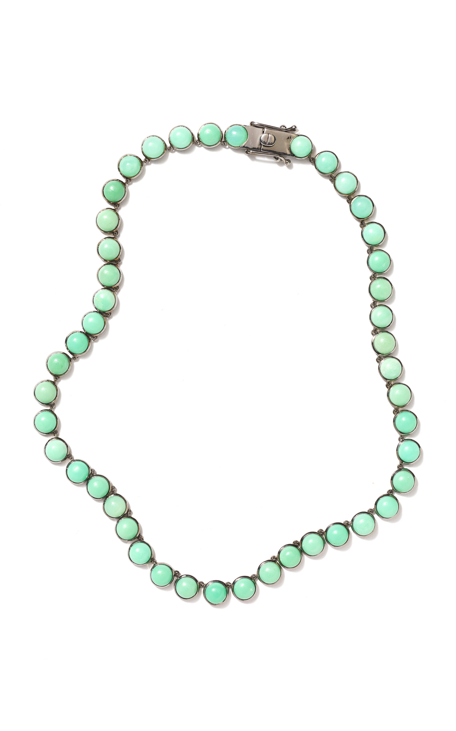 Small Dot Rivière Necklace in Chrysoprase