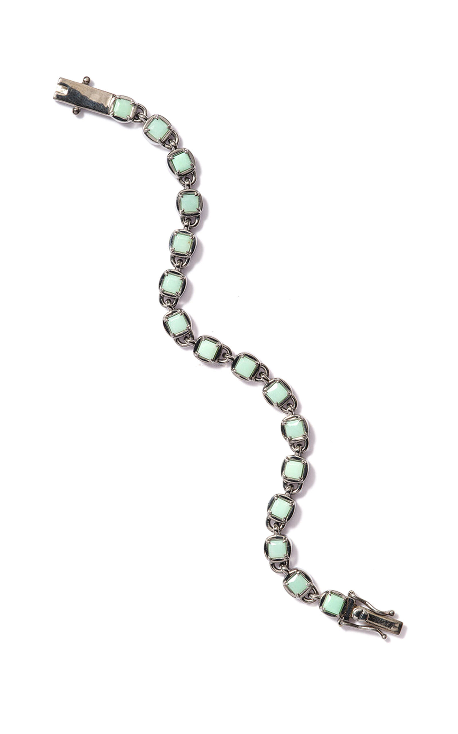 Nakard 3d Tile Chain Bracelet In Chrysoprase In Green