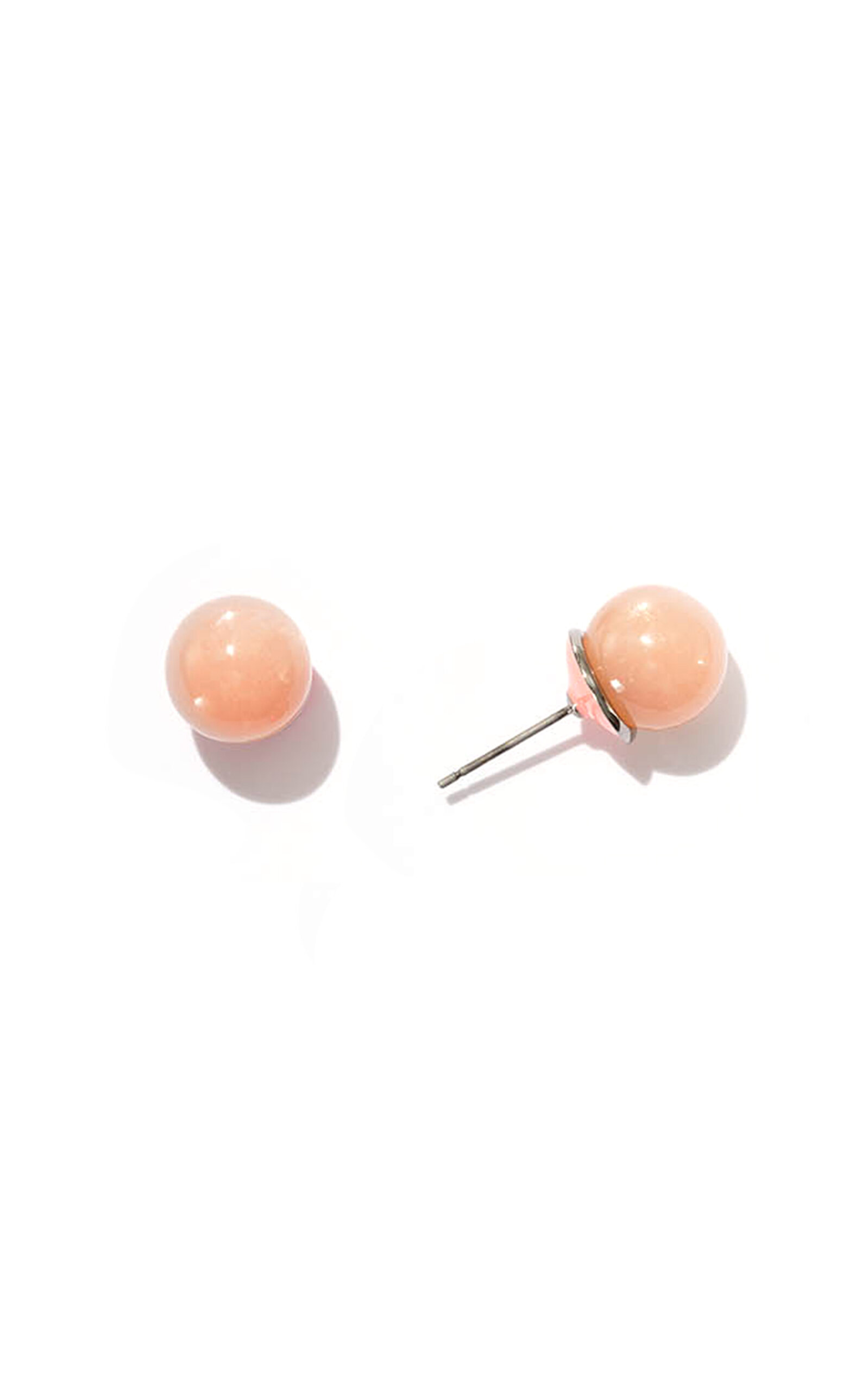 Large Push Pin Studs with Peach Moonstones