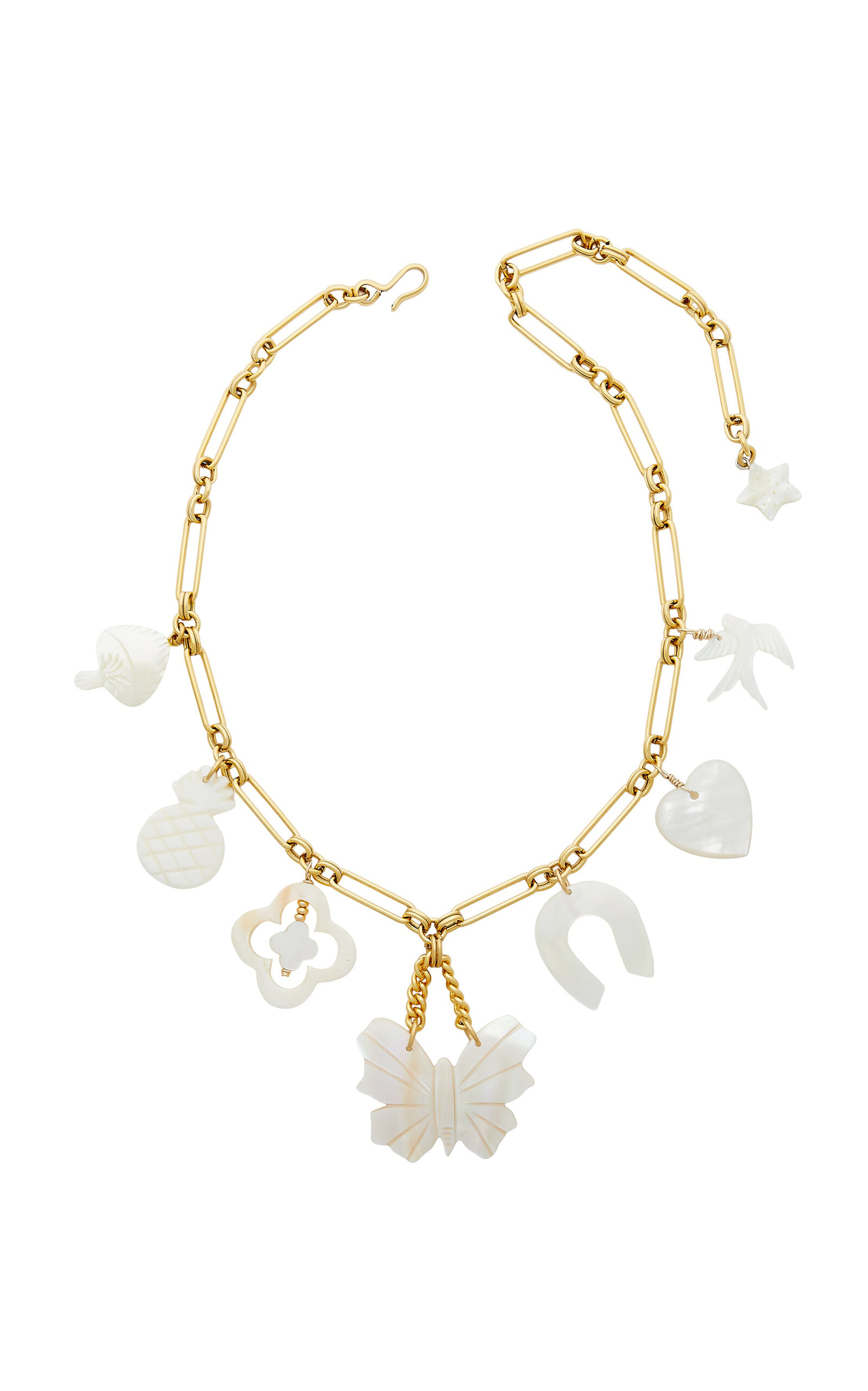 Shop Brinker & Eliza Audra 24k Gold-plated Mother-of-pearl Necklace