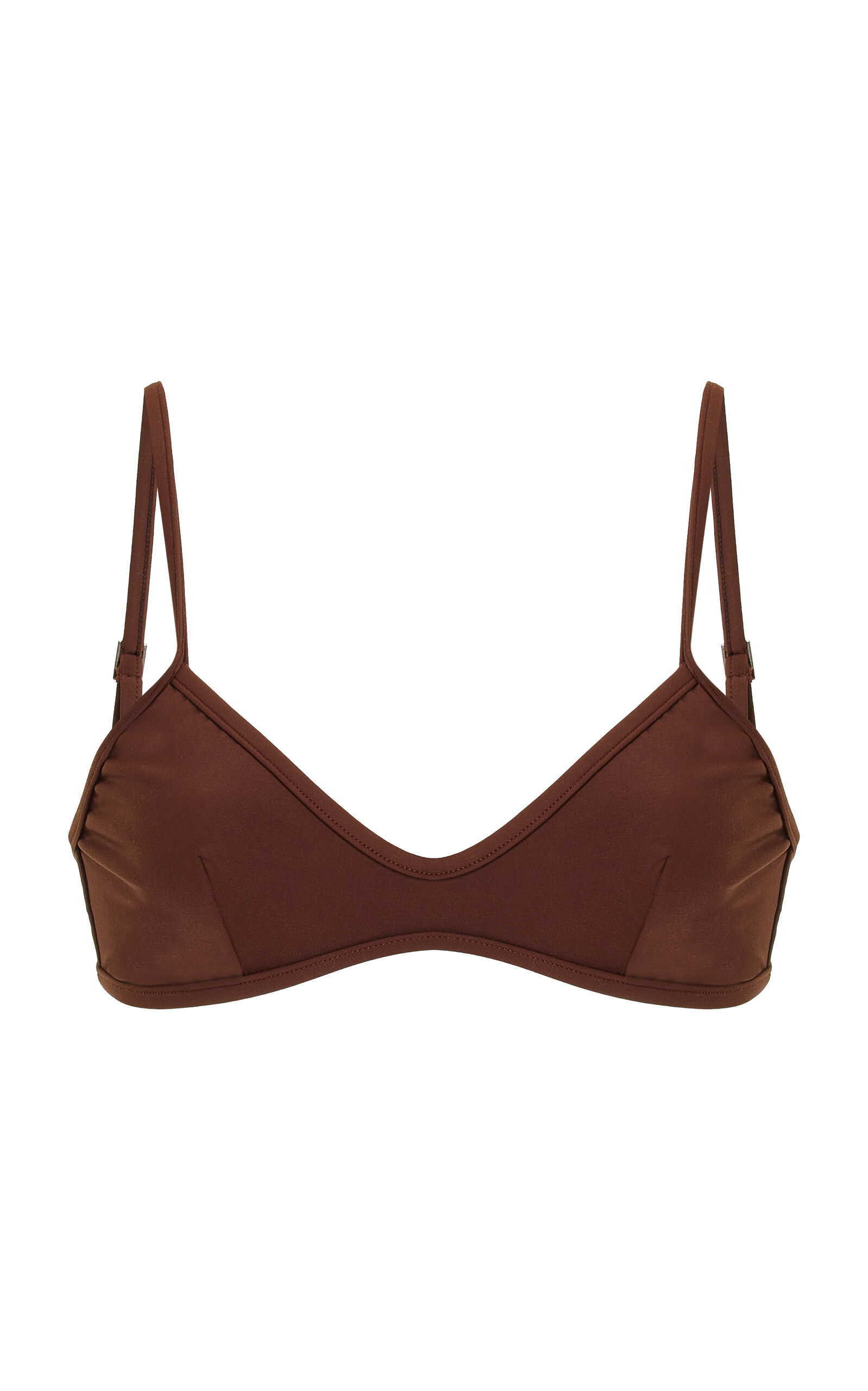 Haight Pipping Triangle Bikini Top In Brown