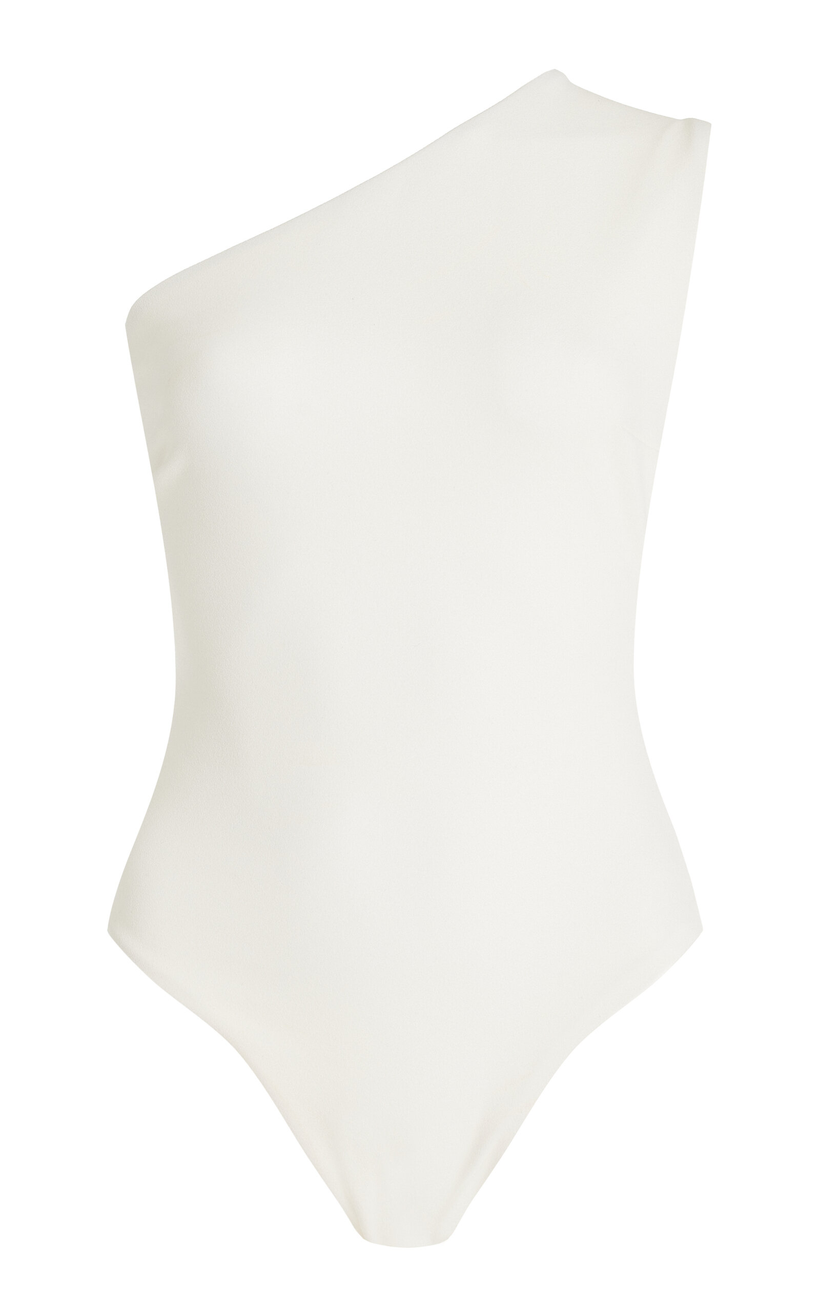 Haight Luisa One-Shoulder Crepe Swimsuit - White