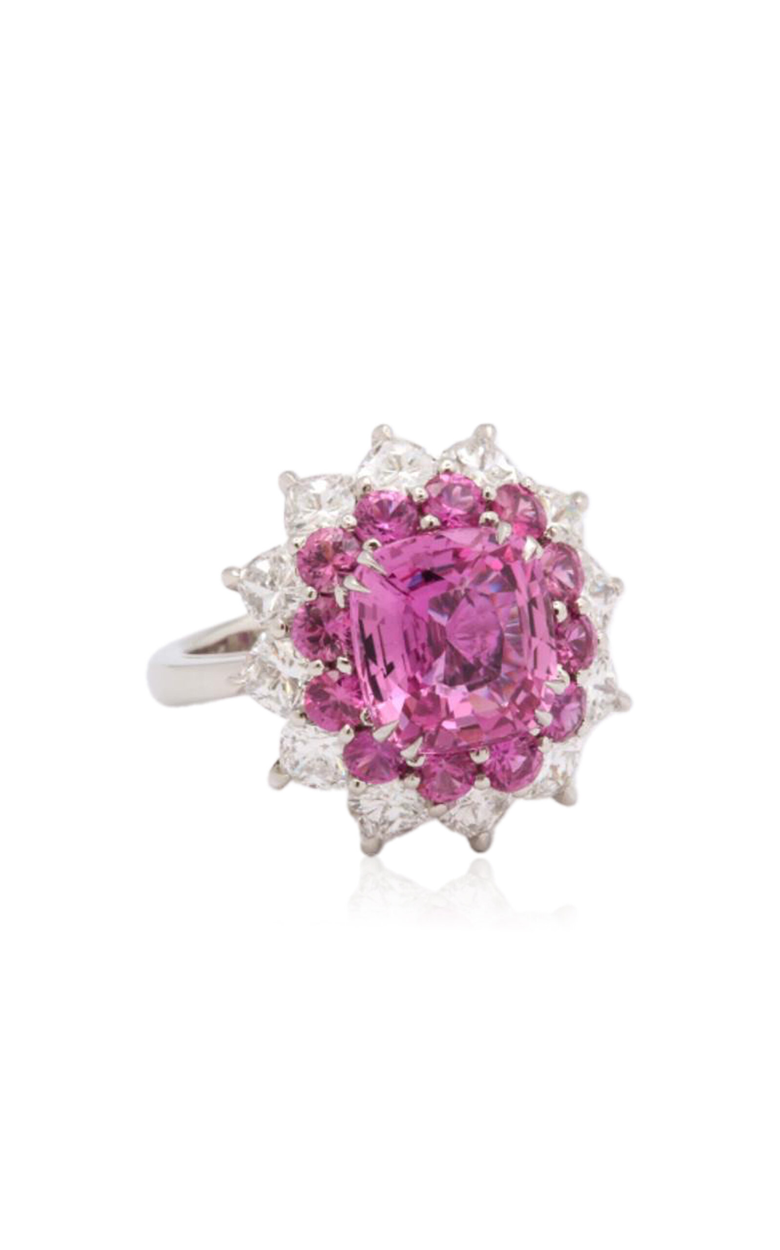 Shop Gemella Jewels Platinum One Of A Kind Pink Sapphire Ring