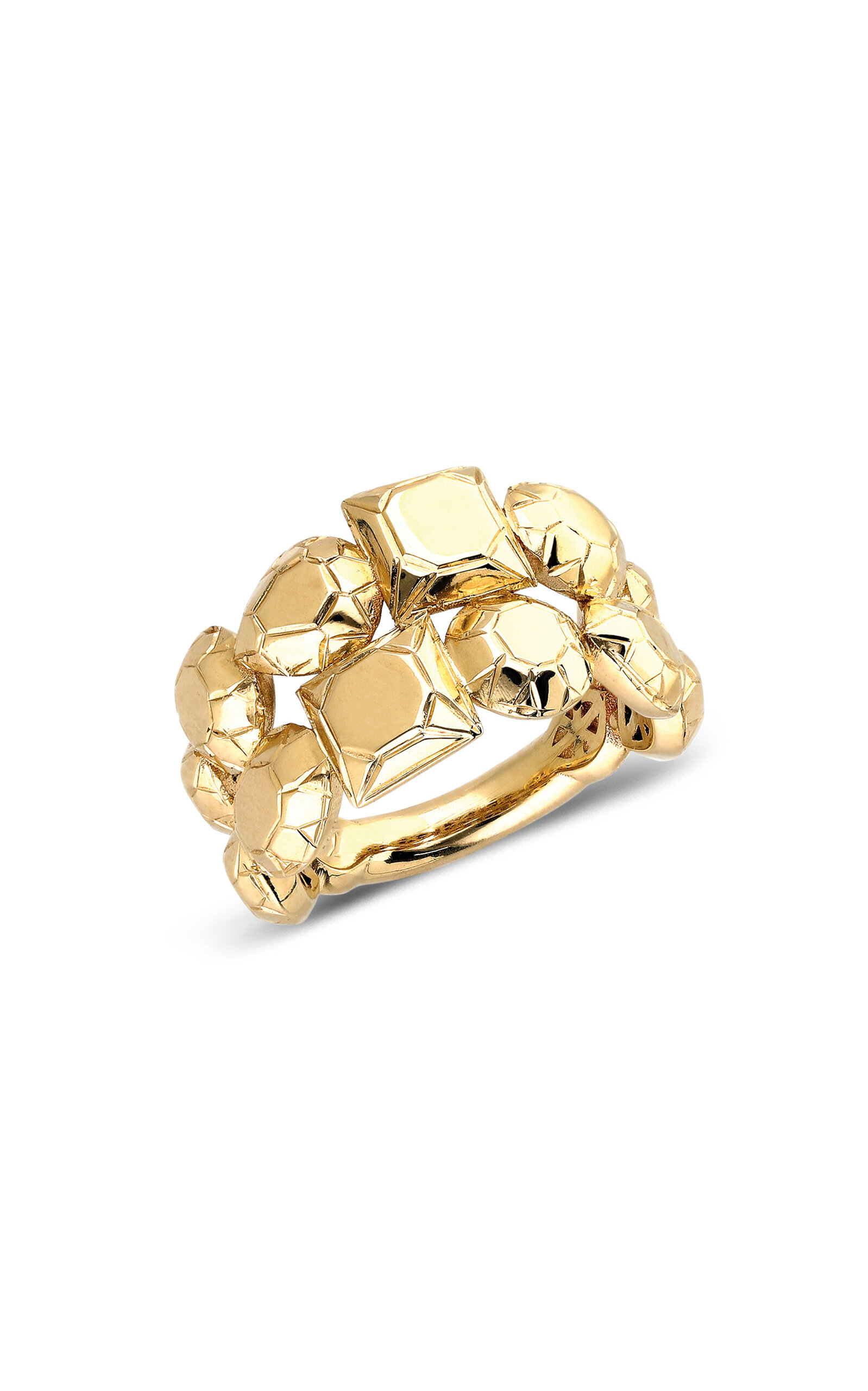 Shop Itä Fine Jewelry 14k Yellow Gold "sempiterno" Mixed-cut Dual Ring