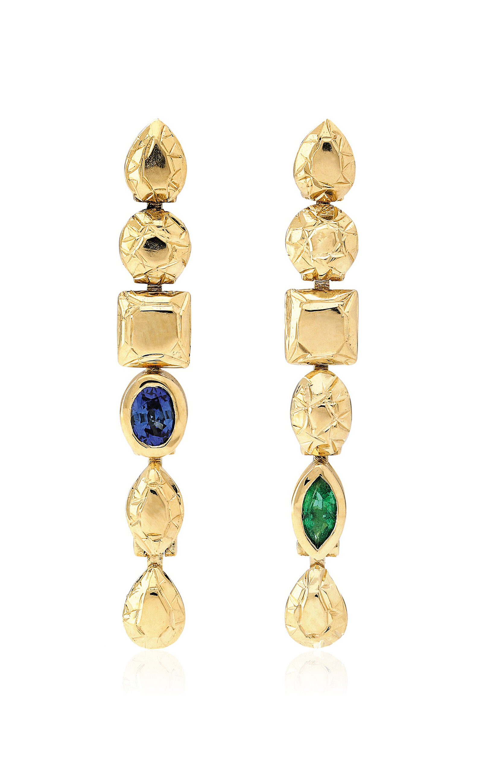 Shop Itä Fine Jewelry 14k Yellow Gold "sempiterno" Danglers