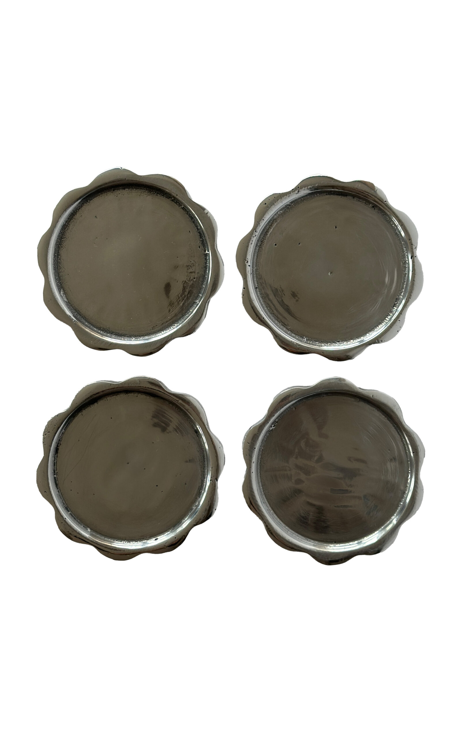 Anastasio Home Set-Of-Four Sun Scalloped Coasters - Gold