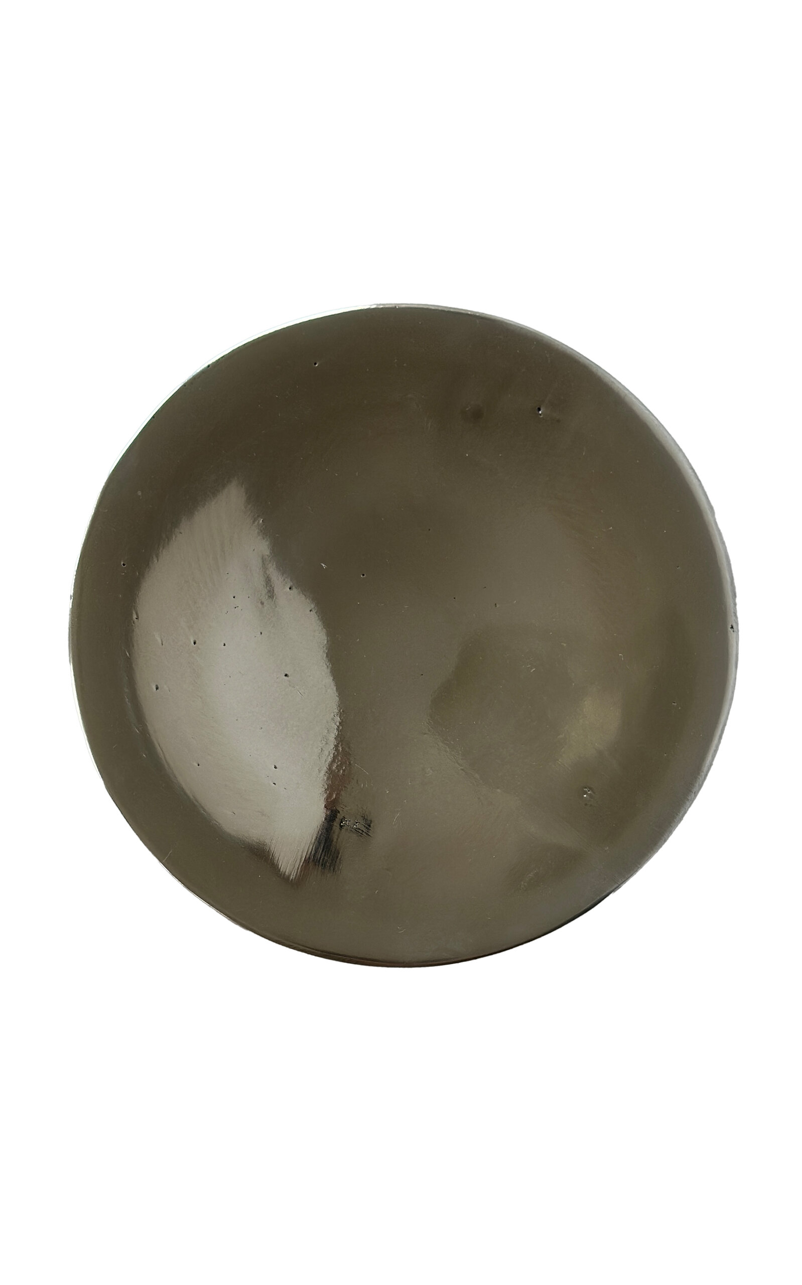 Anastasio Home Wafer Thin Marble Round Tray In Silver
