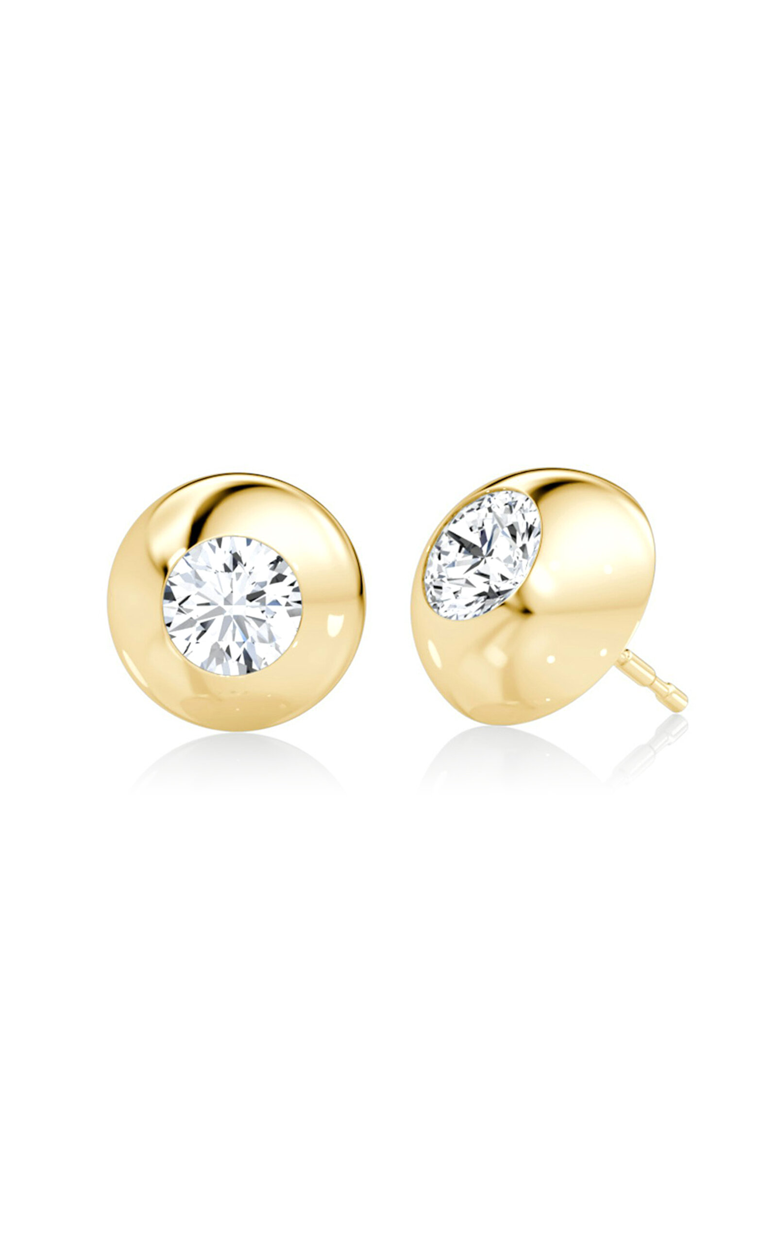 Vrai Lab Grown Diamond Round Brilliant Dome Stud Earrings In 14k Gold, .50 Ct. T. W. In Gold