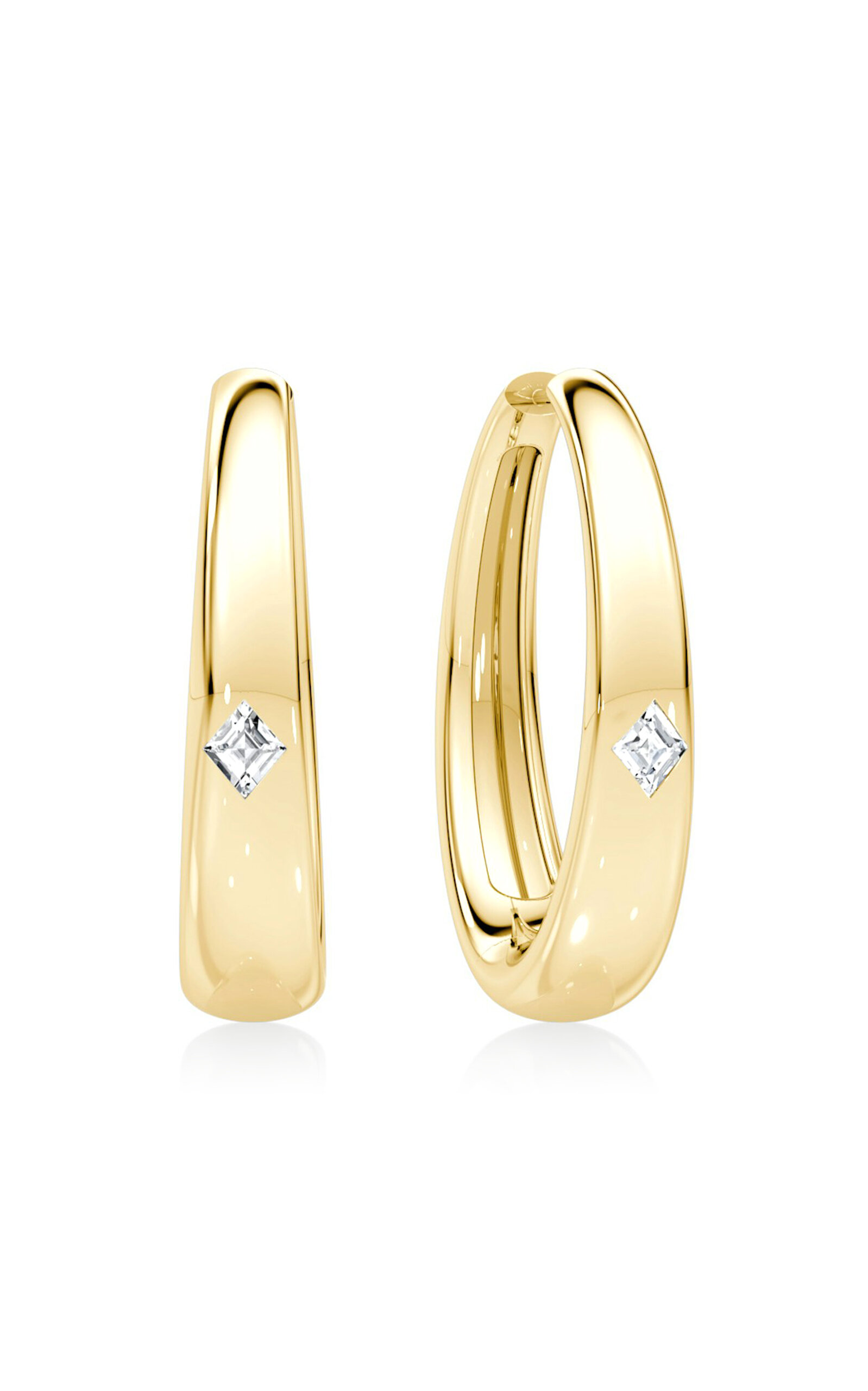 Petra & Meehan 14K Yellow Gold Lab-Grown Diamond Hoop Earrings