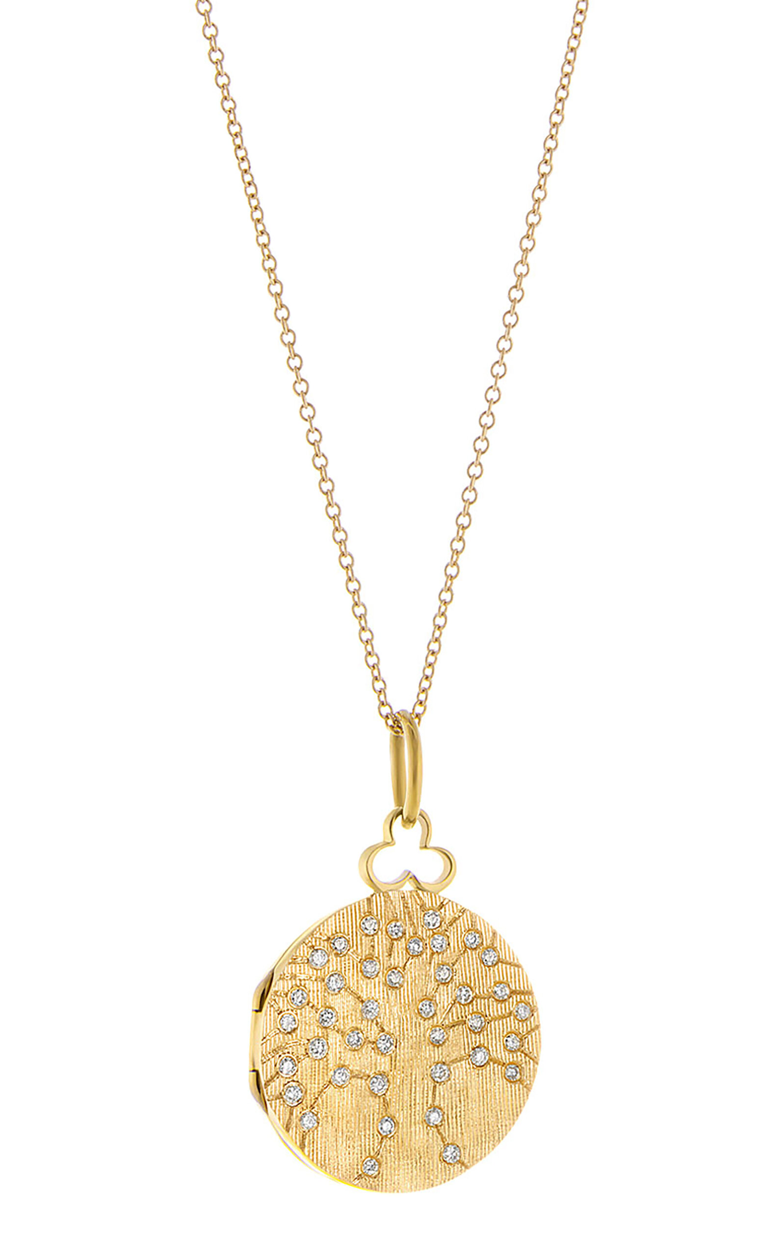 Shop Devon Woodhill 18k Yellow Gold Classic Signature Tree Of Life Locket Necklace