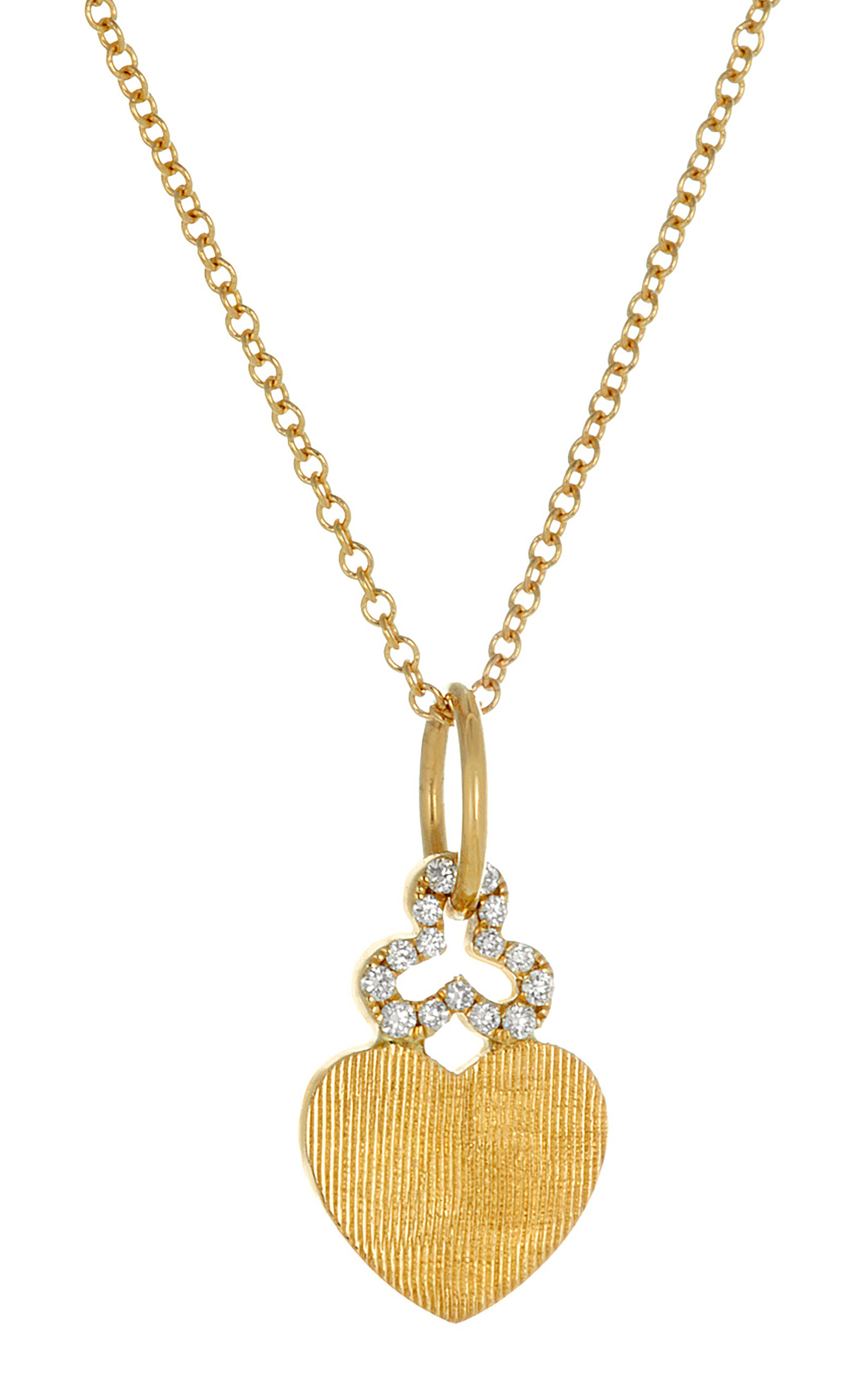Shop Devon Woodhill 18k Yellow Gold Mini Diamond Heart Charm