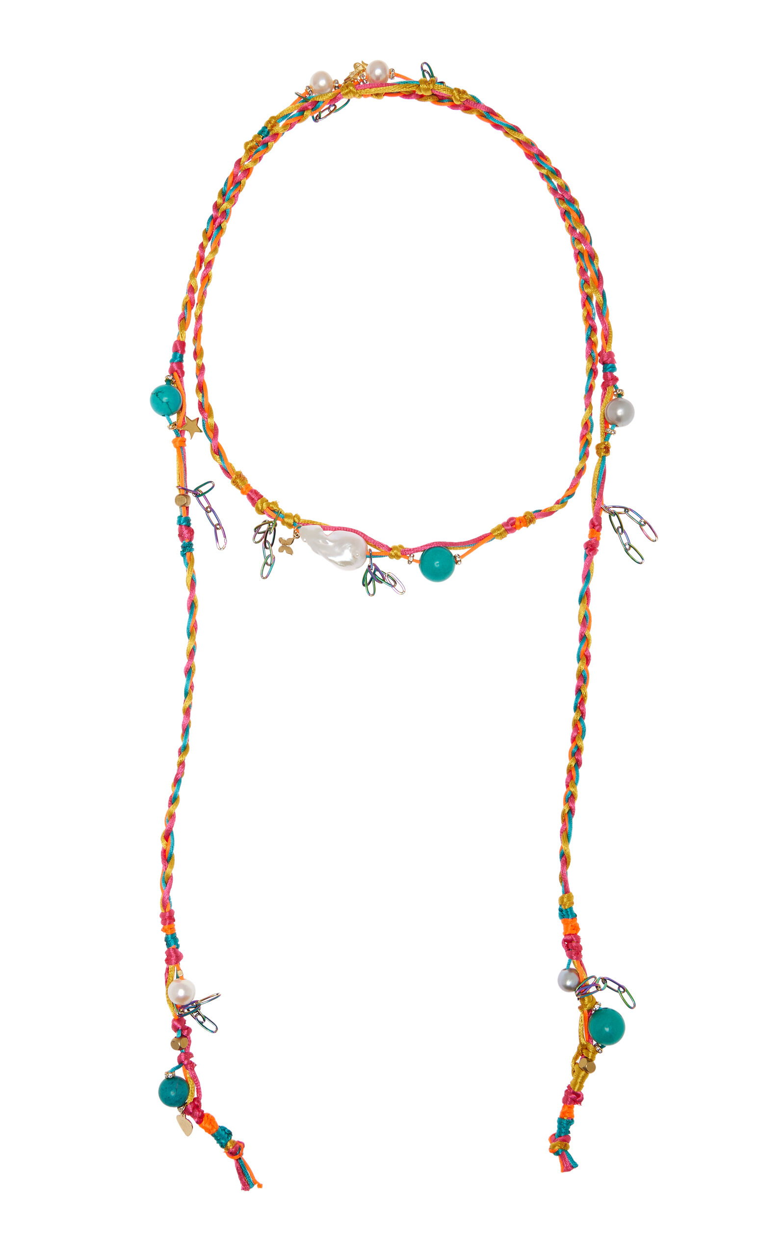 Santorini Stainless Steel Multi-Stone Necklace