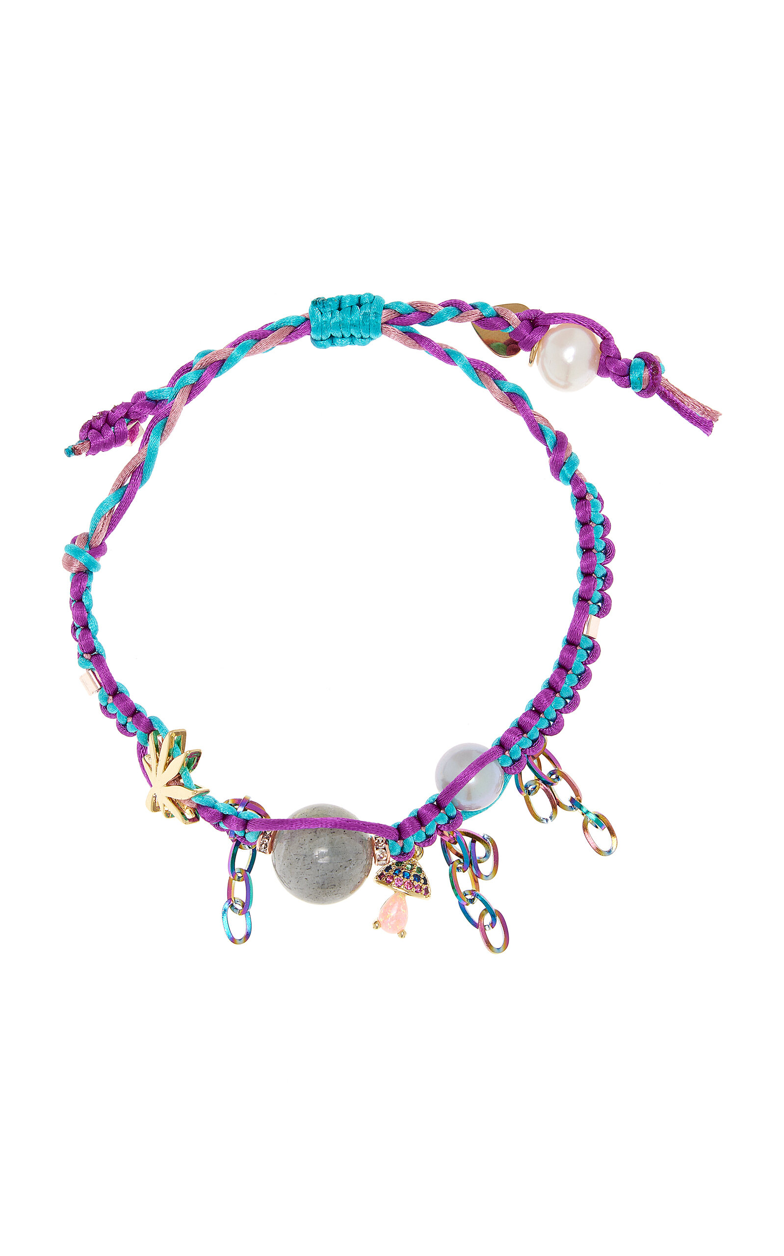 JOIE DIGIOVANNI TRIPPY BARBIE STAINLESS STEEL MULTI-STONE BRACELET