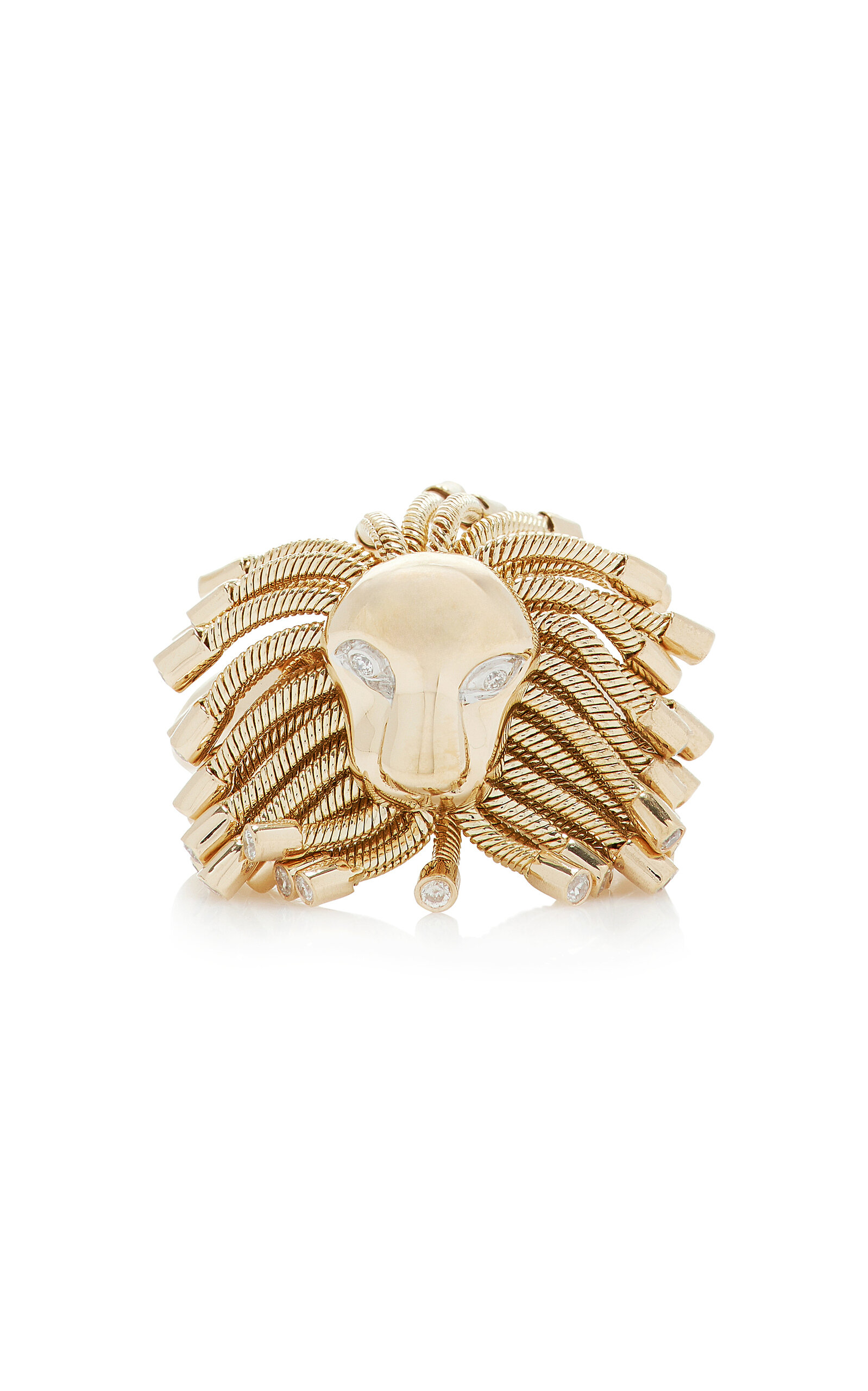 Roar Lion 14K Yellow Gold Diamond Ring