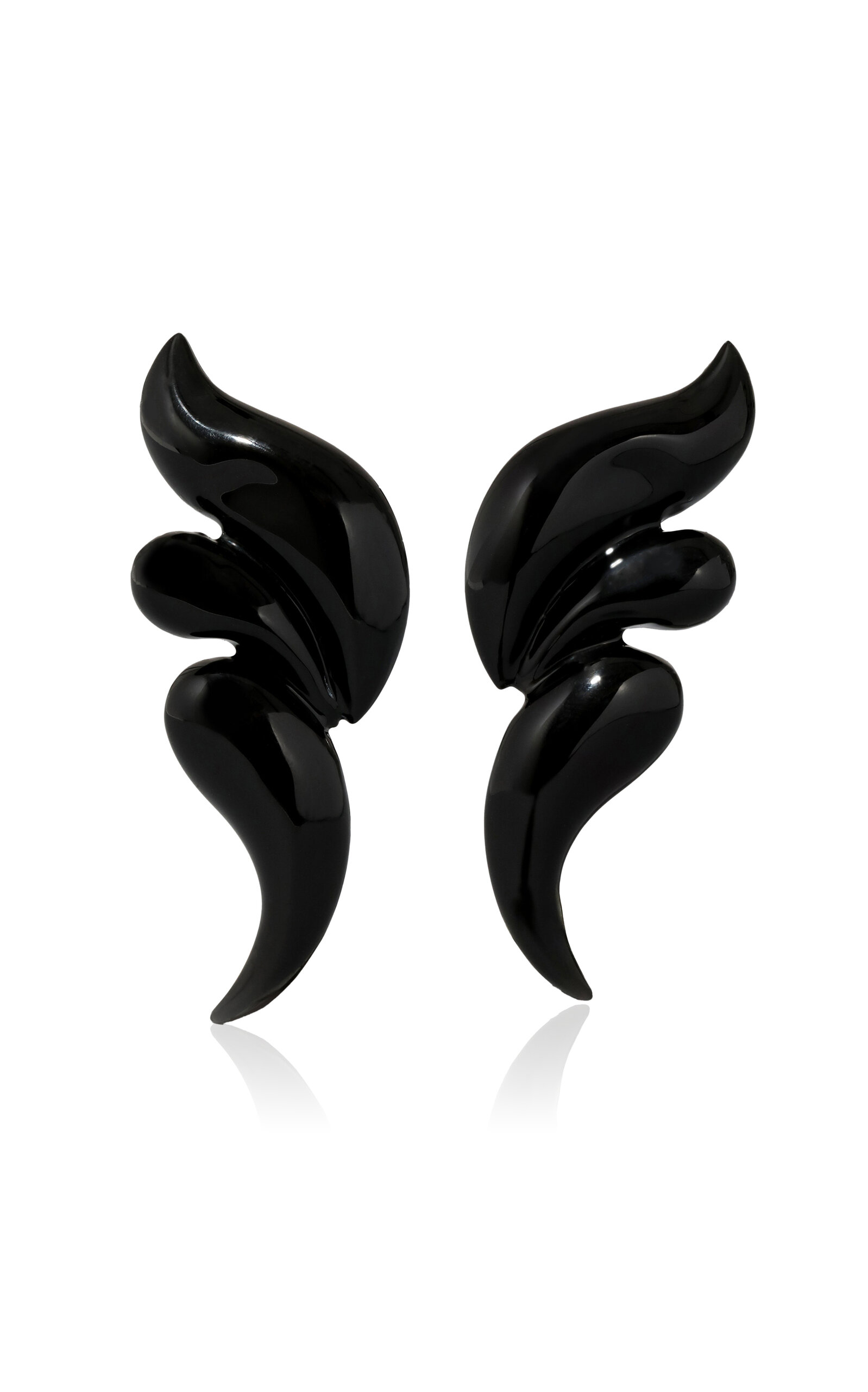 Wave Lucite Clip-On Earrings