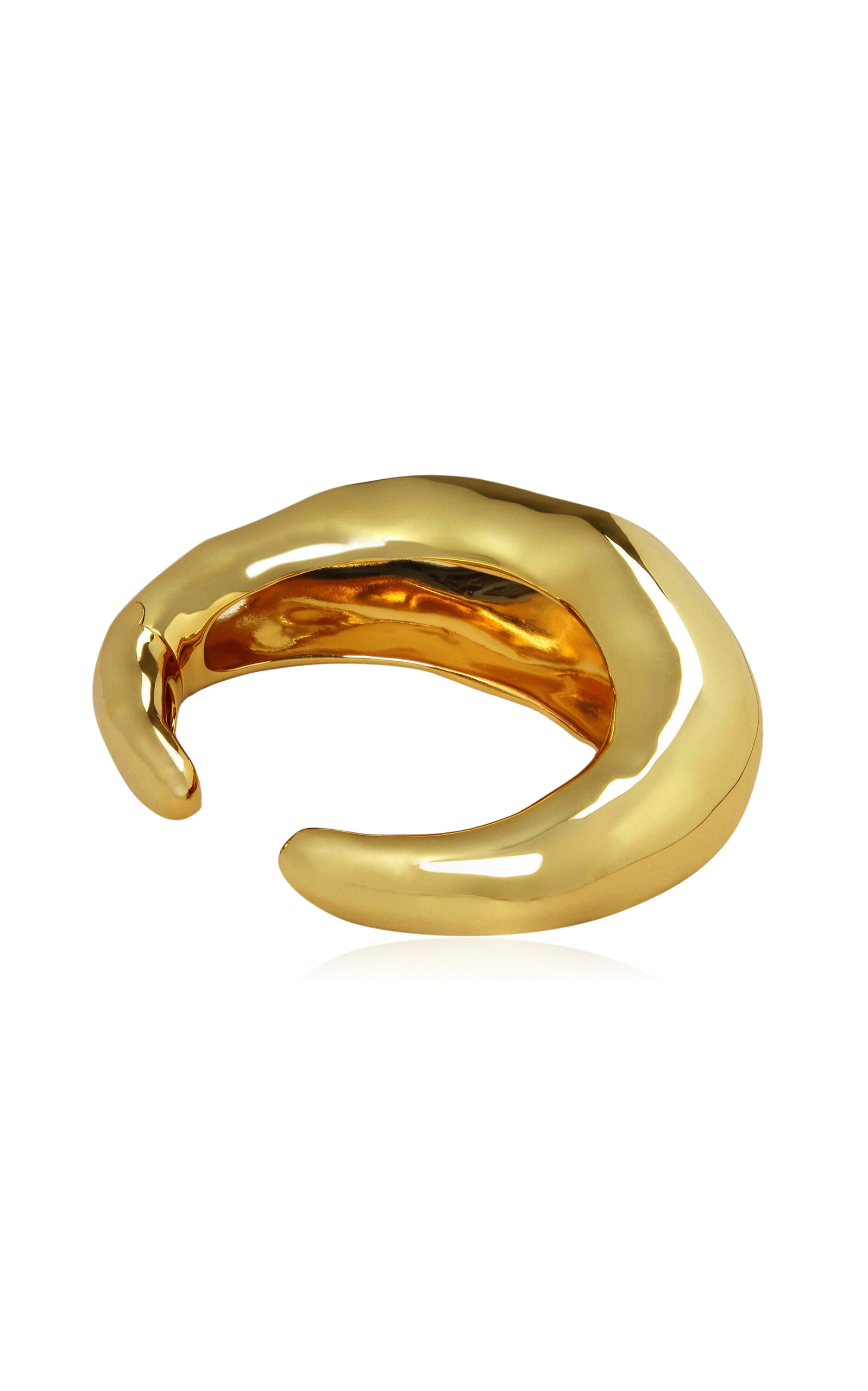 Large Molten 14K Gold-Plated Cuff