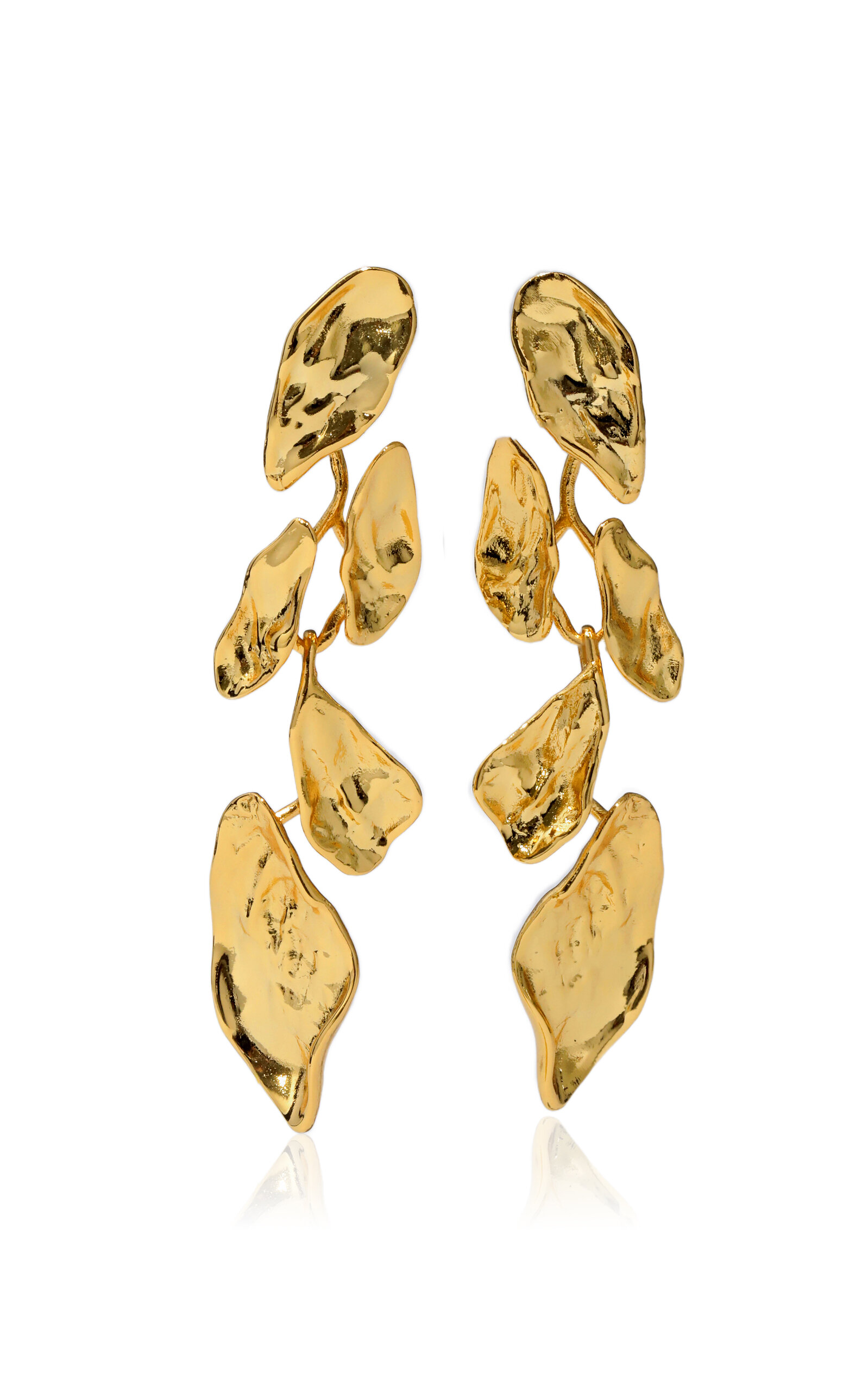 ALEXIS BITTAR MOSAIC MOLTEN 14K GOLD-PLATED EARRINGS 