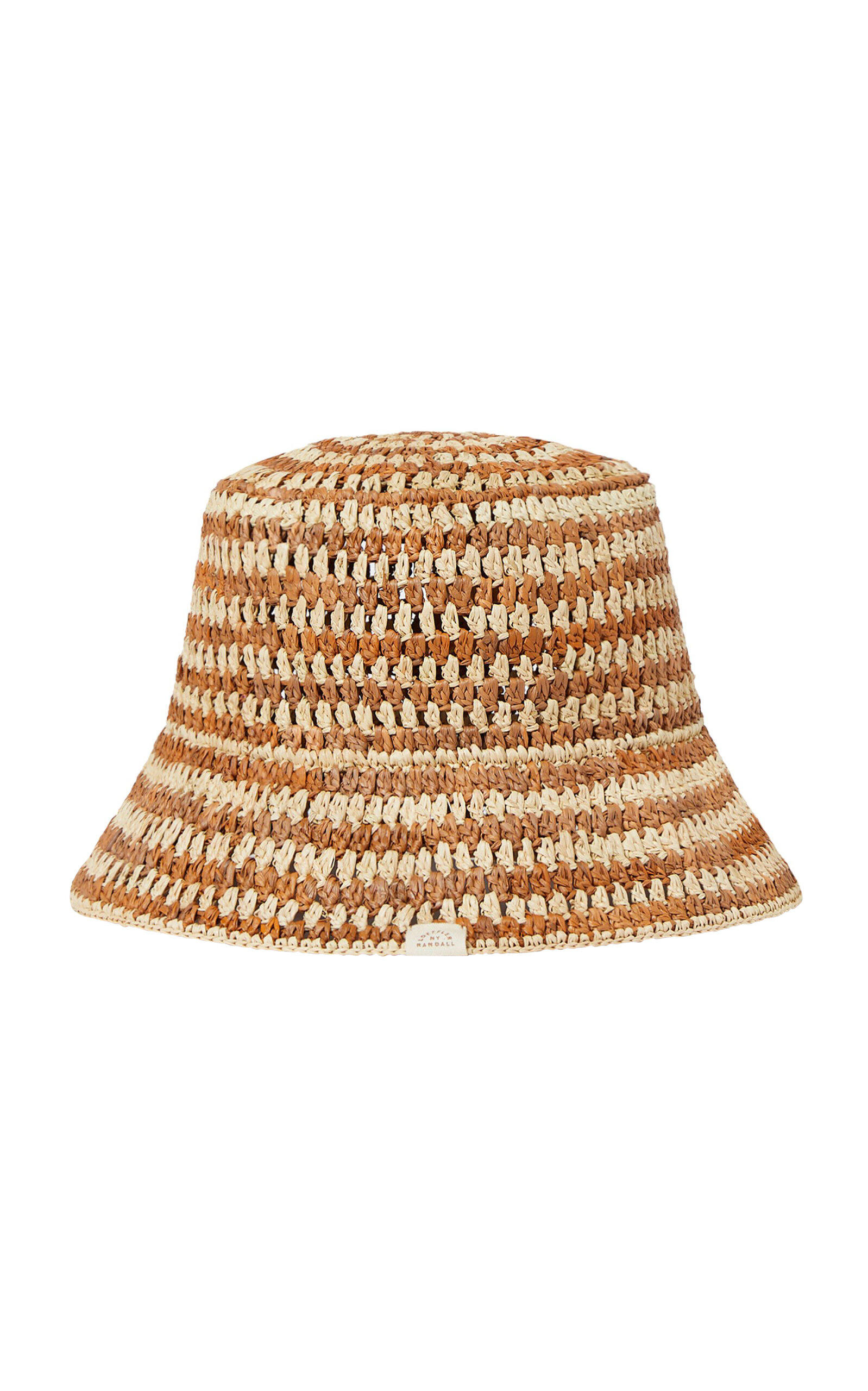 Shop Loeffler Randall Jocelyn Raffia Bucket Hat In Brown
