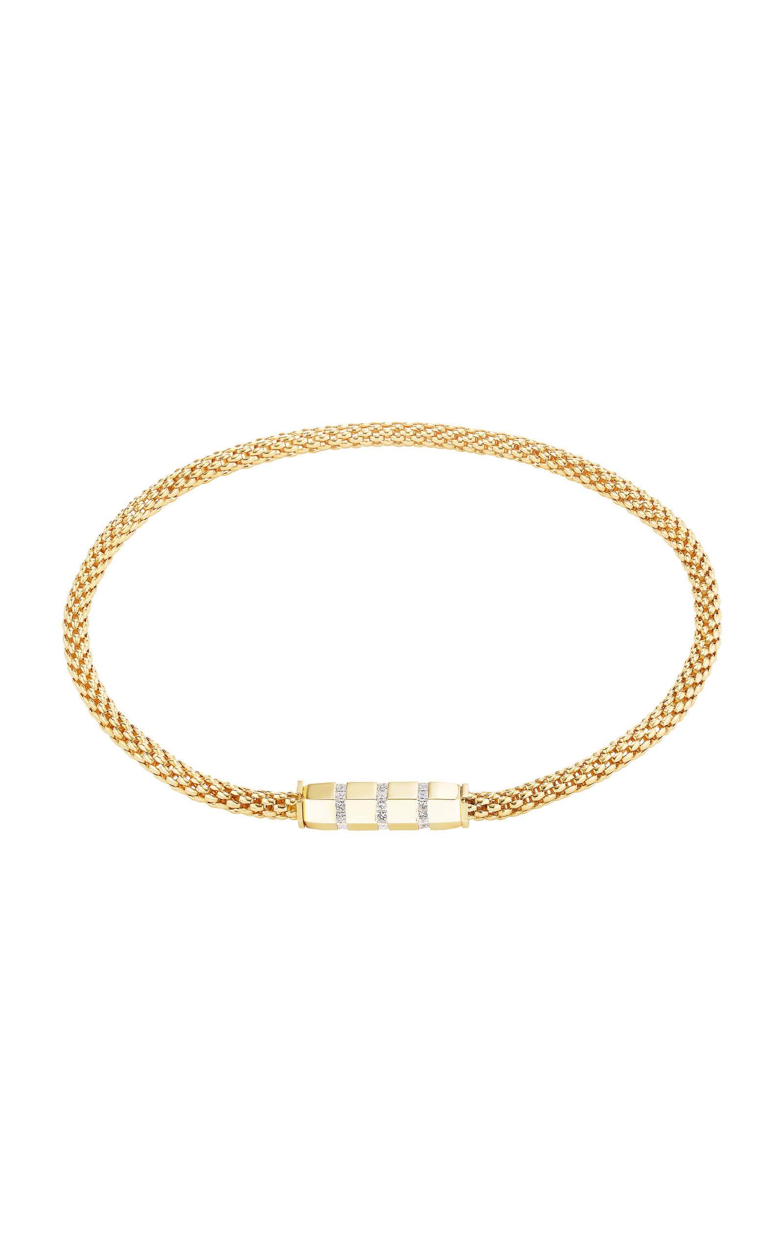 Stella Bar 18K Yellow Gold Diamond Necklace