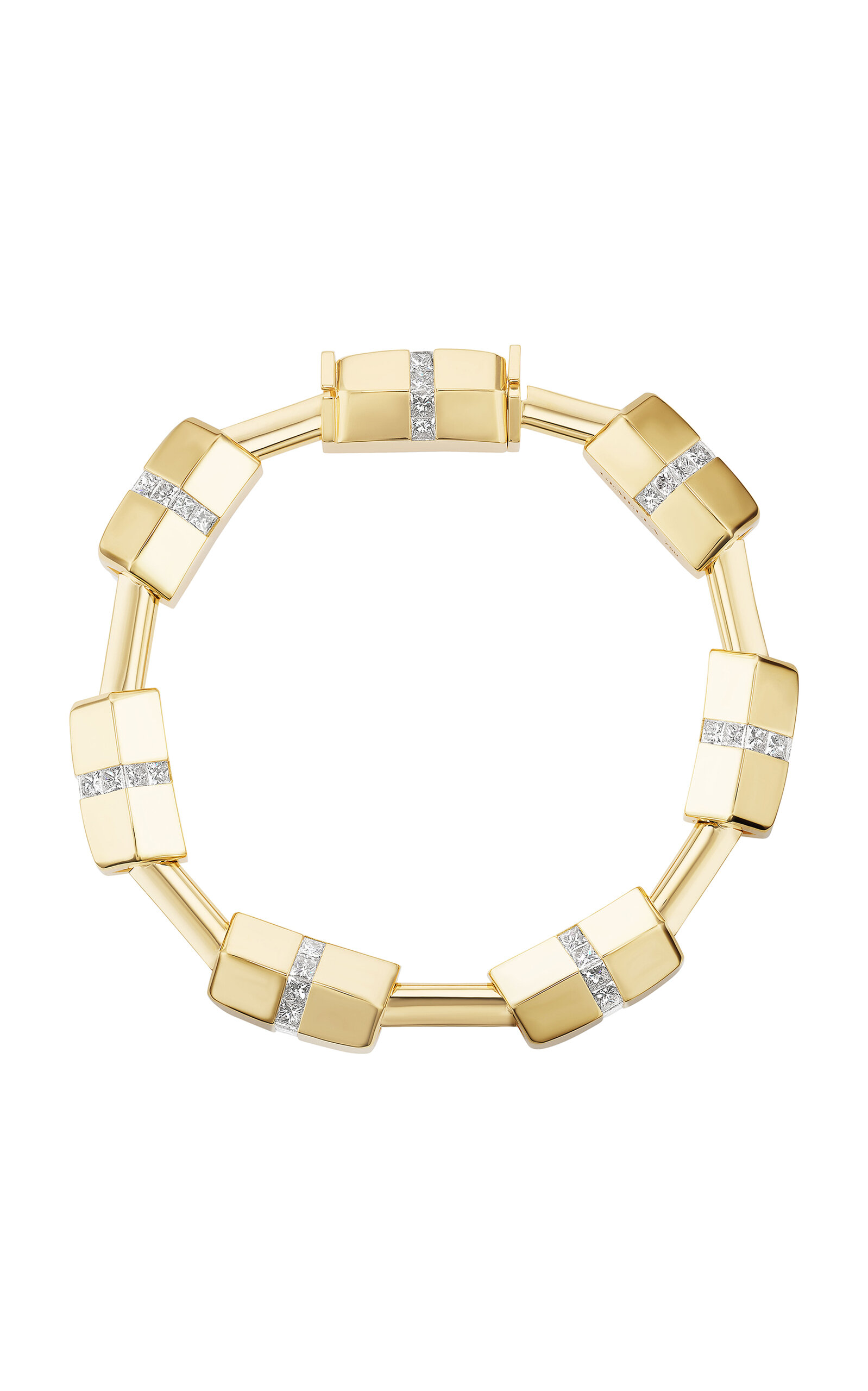 Shop Gemella Jewels Stella Cap 18k Yellow Gold Diamond Bracelet