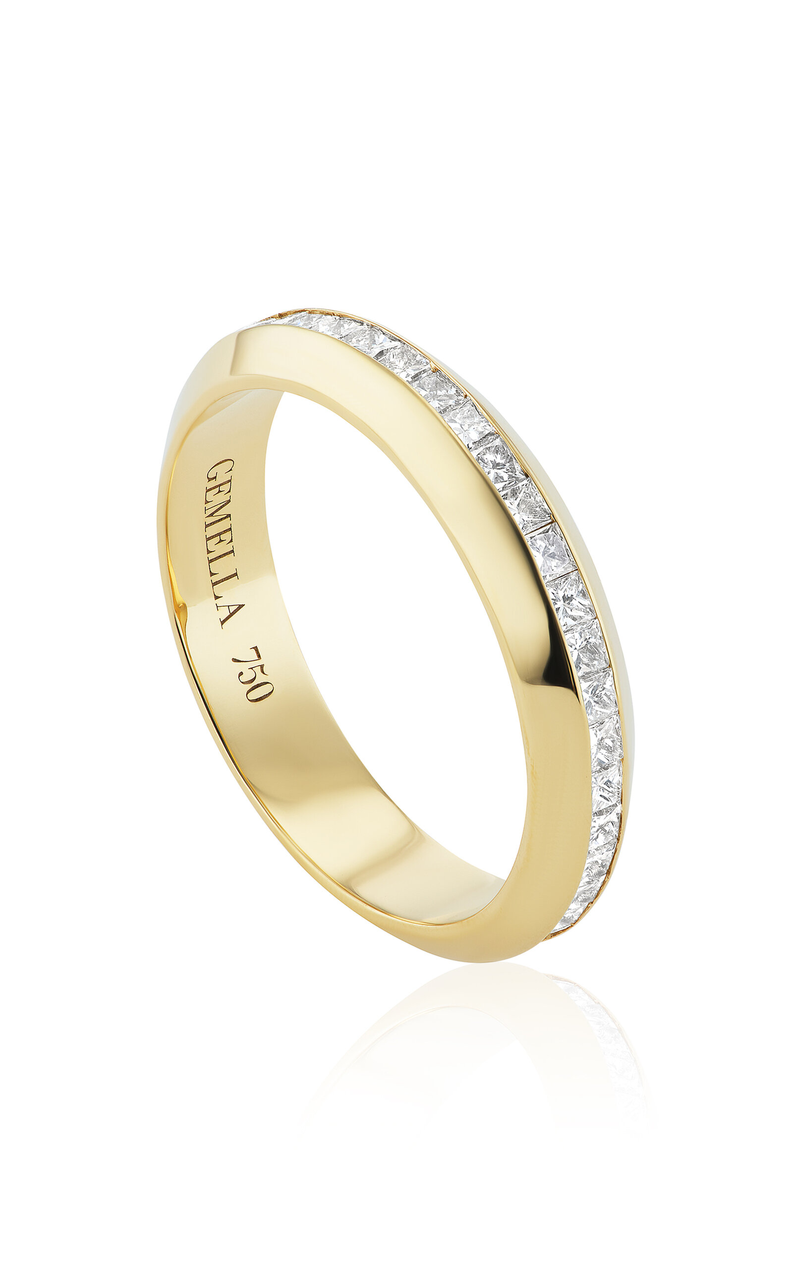 Shop Gemella Jewels Stella Bar 18k Yellow Gold Diamond Ring