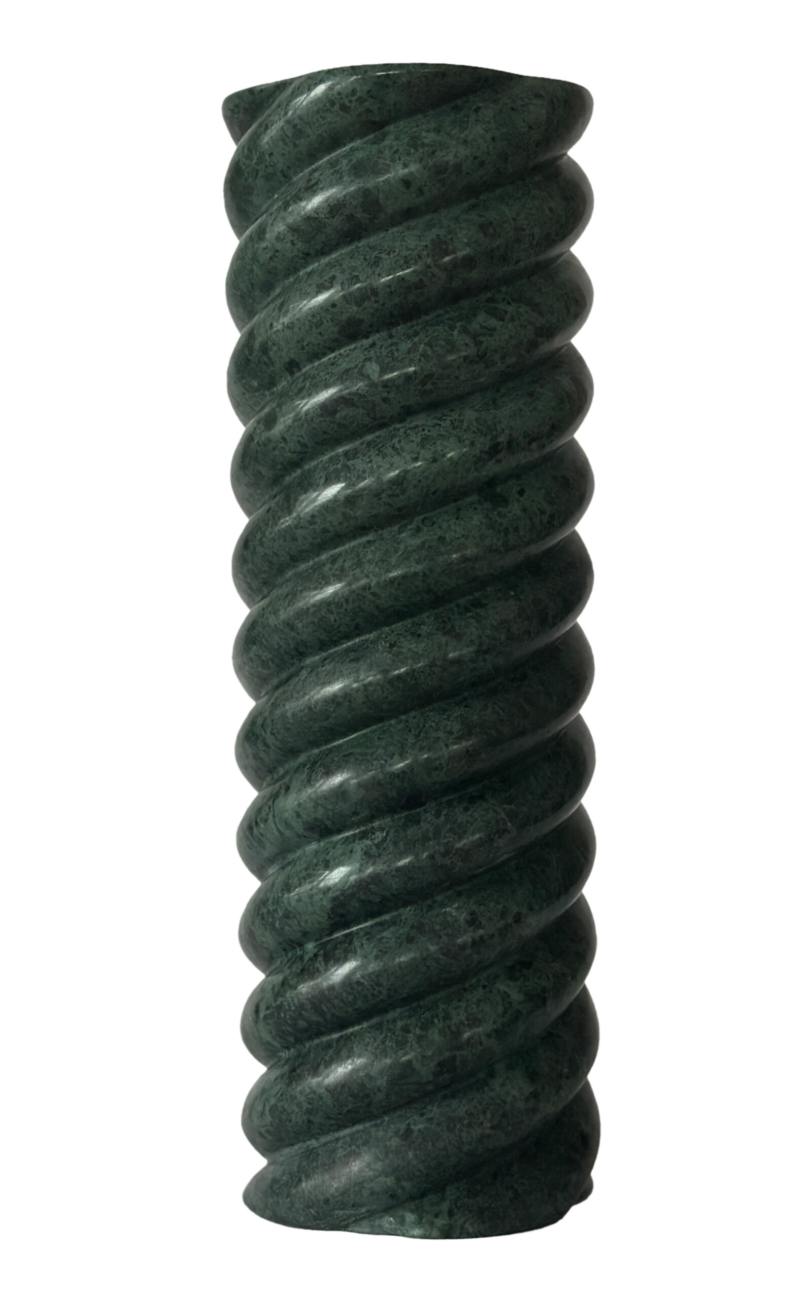 Anastasio Home Swell Tall Stone Vase - Dark Green