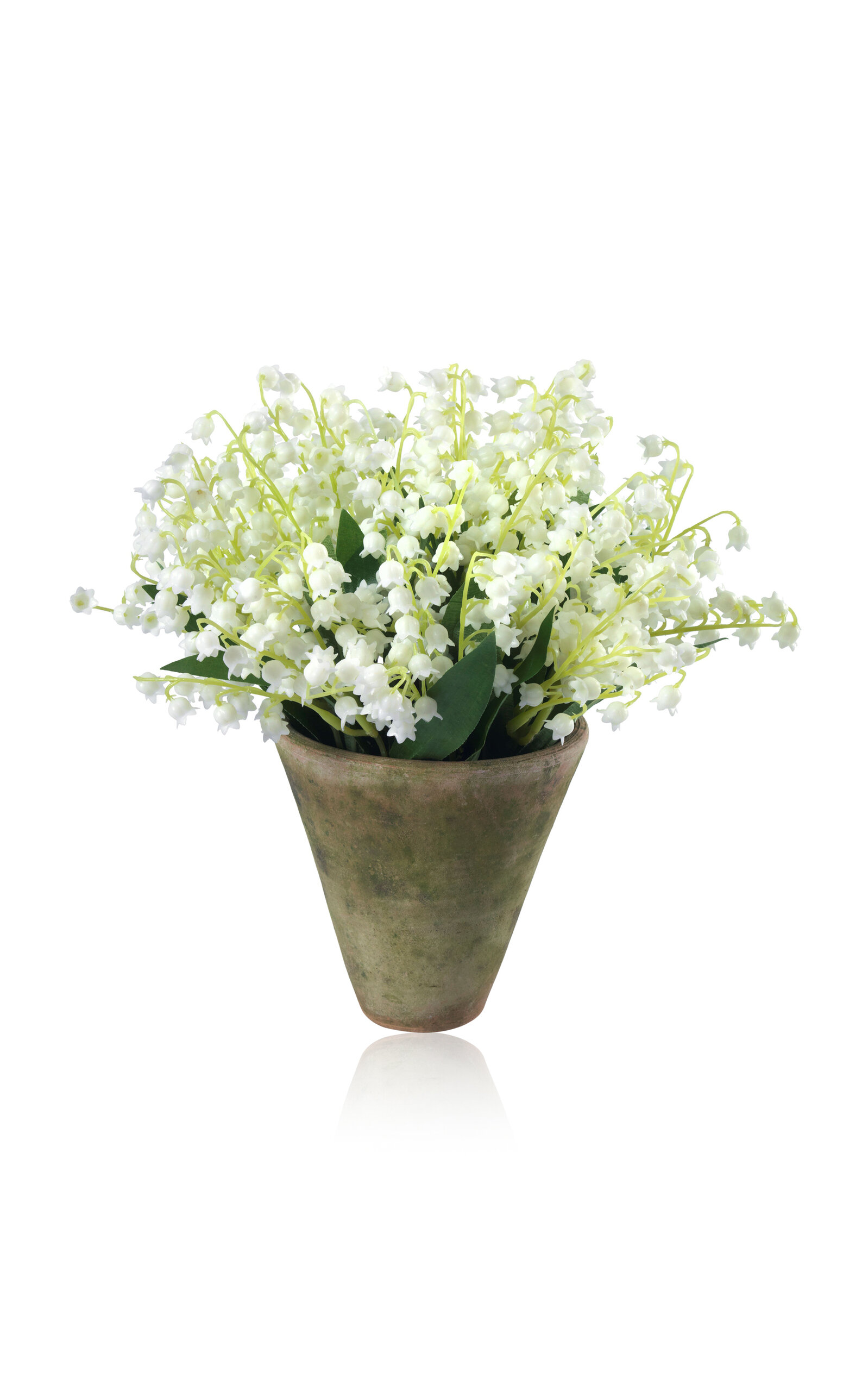 Diane James Designs X Moda Lily Of The Valley In Mossy Pot In White