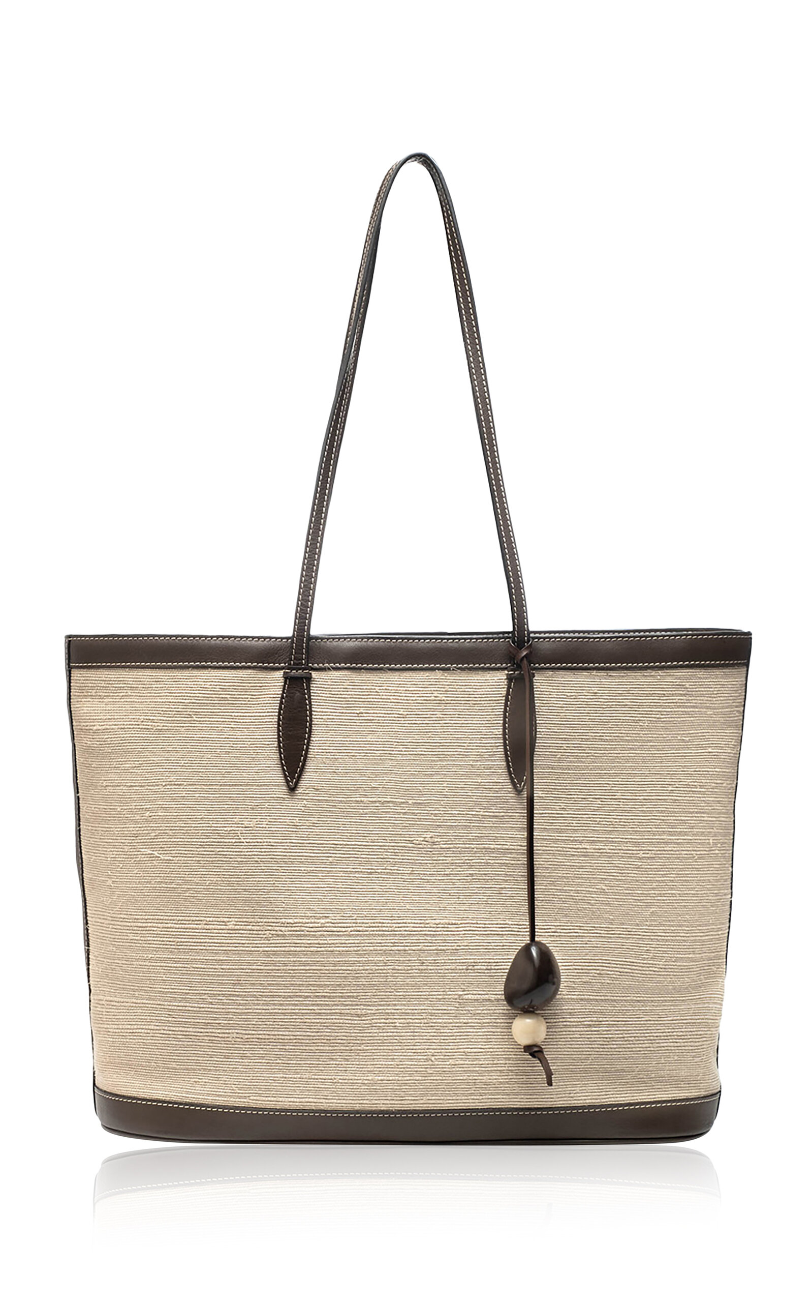 Fique and Leather Tote Bag