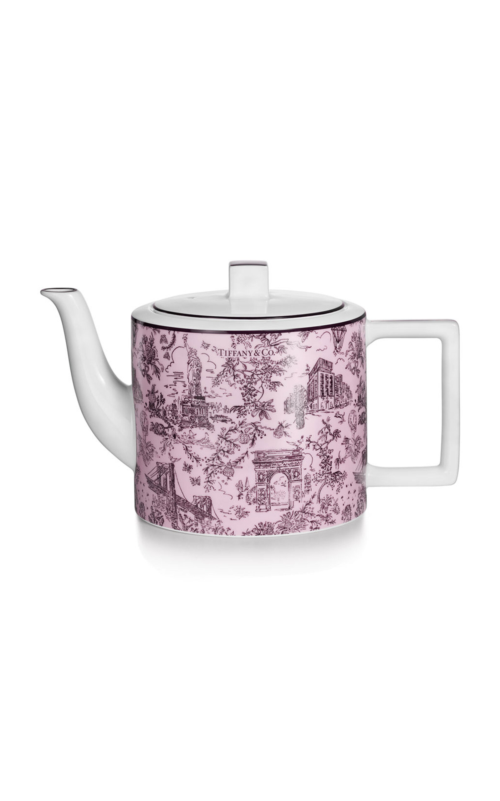 Tiffany & Co. Exclusive Toile Bone China Coffee Pot - Pink
