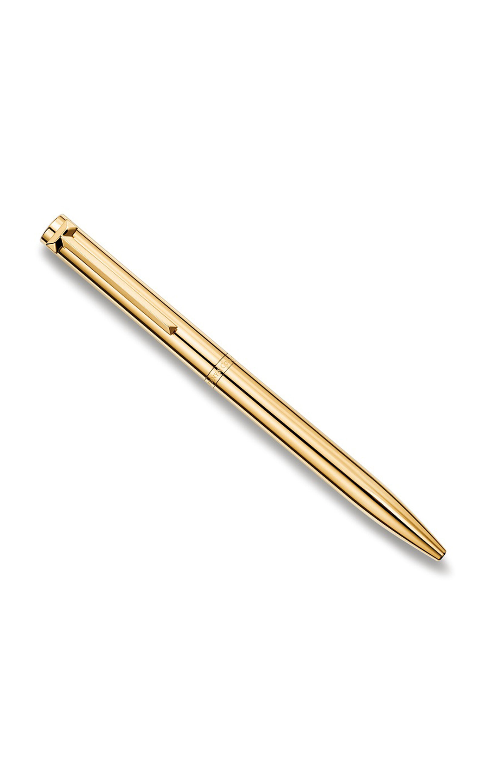 Tiffany & Co. Exclusive T Gold Vermeil Ballpoint Pen - Gold