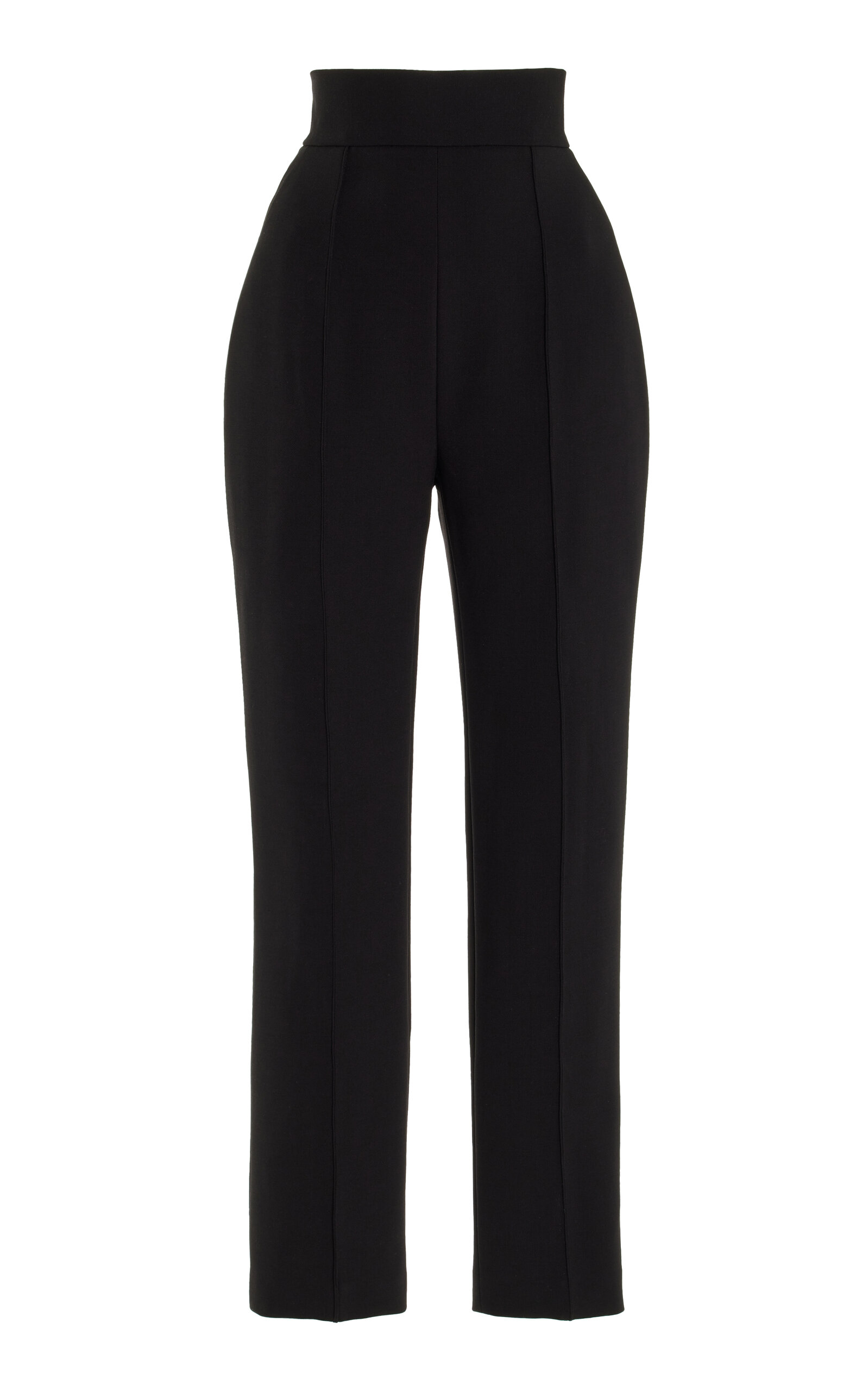Carolina Herrera High-rise Stretch-wool Skinny Pants In Black