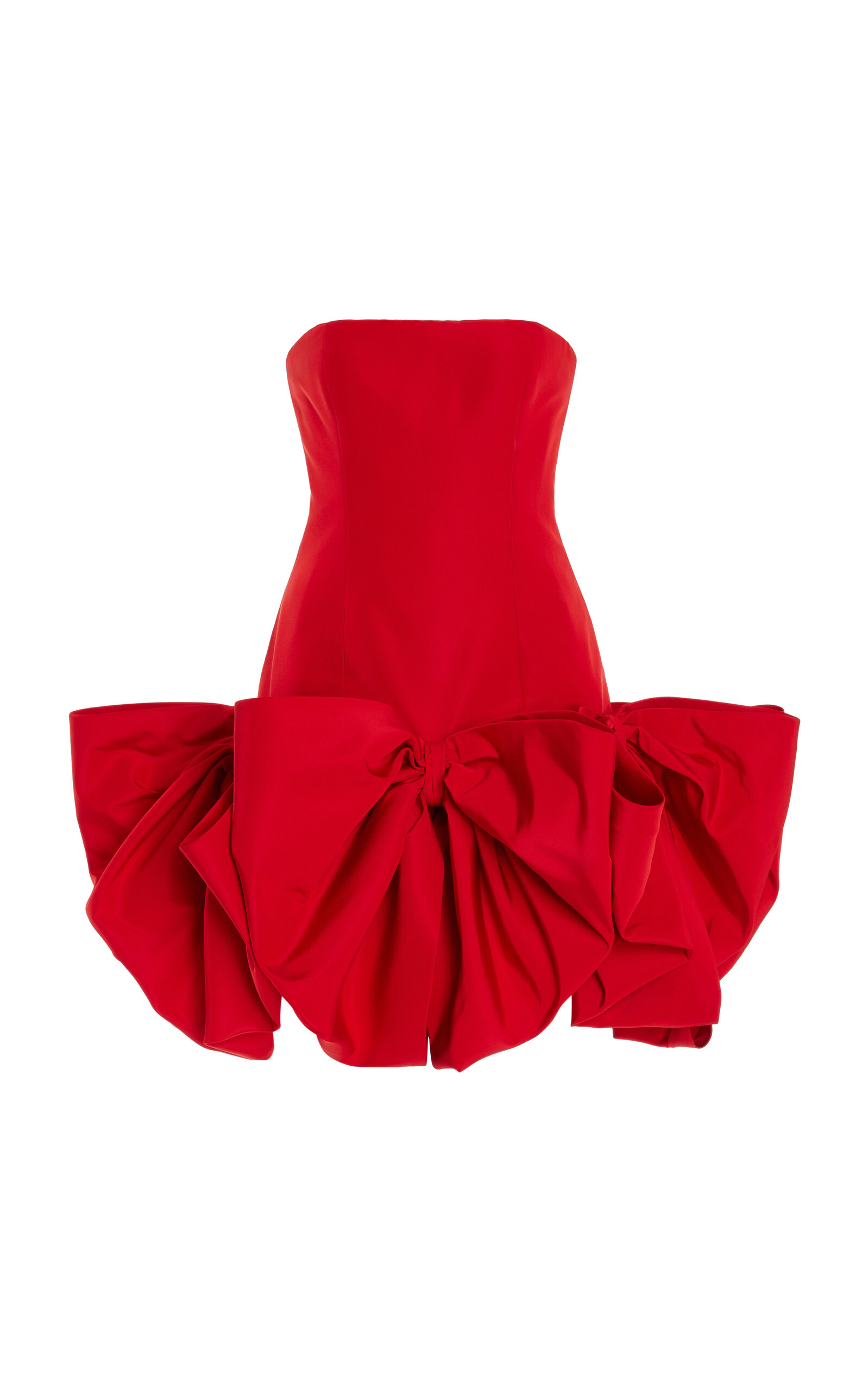 Bow-Detailed Silk Mini Dress