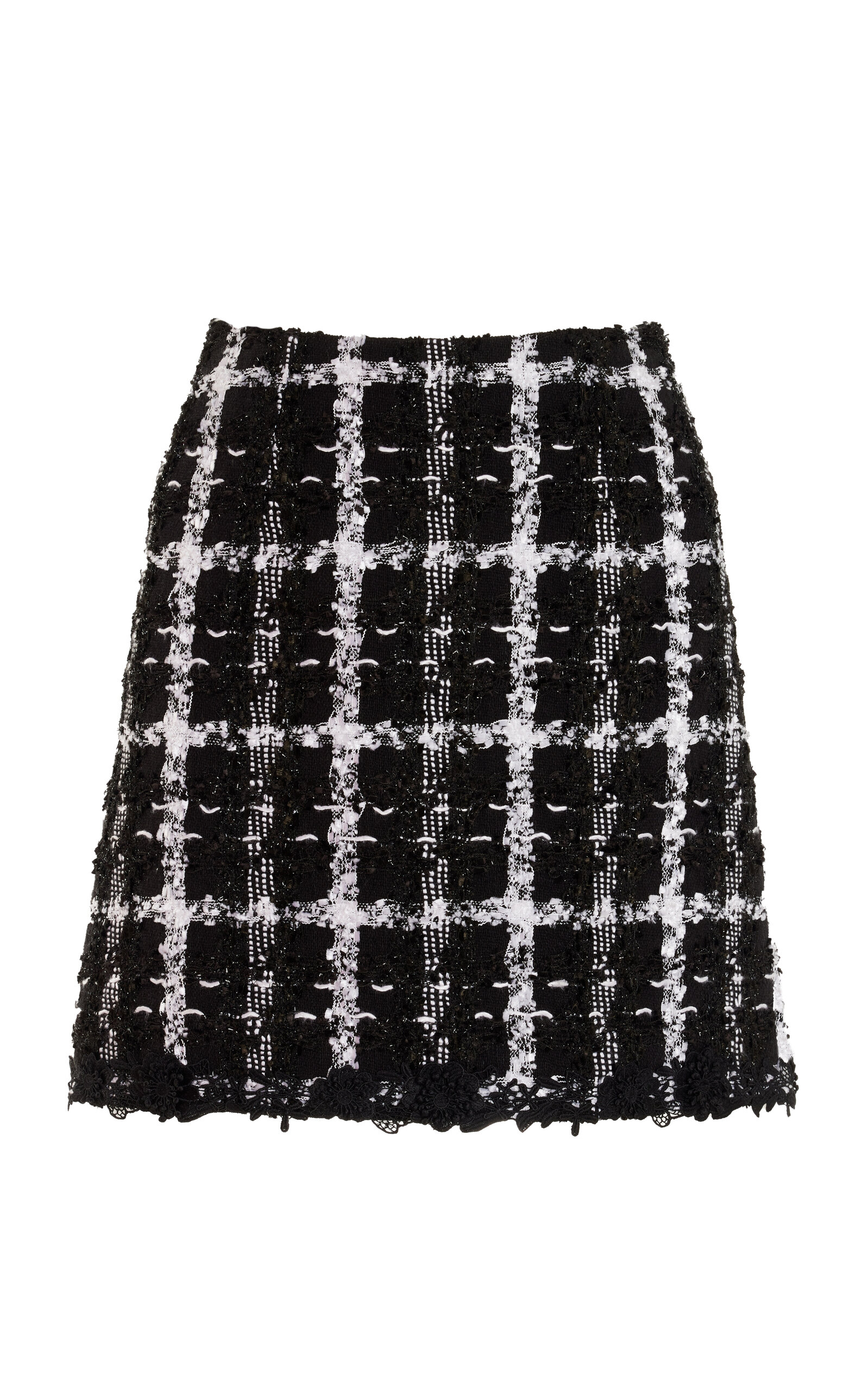 Carolina Herrera Tweed Mini Skirt - Black/white