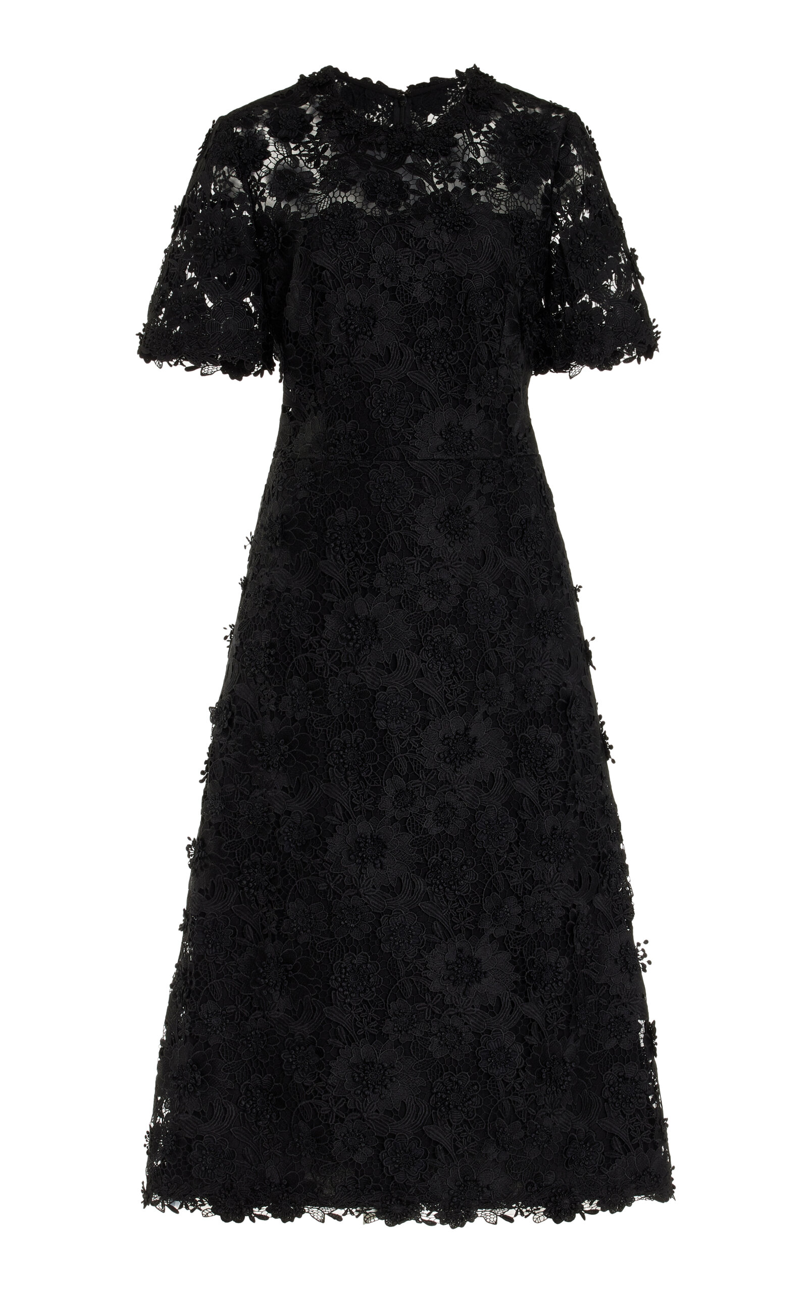 Lace Broderie Midi Dress