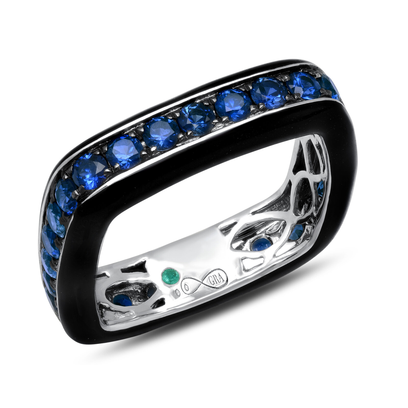 Sapphire & Enamel Ring