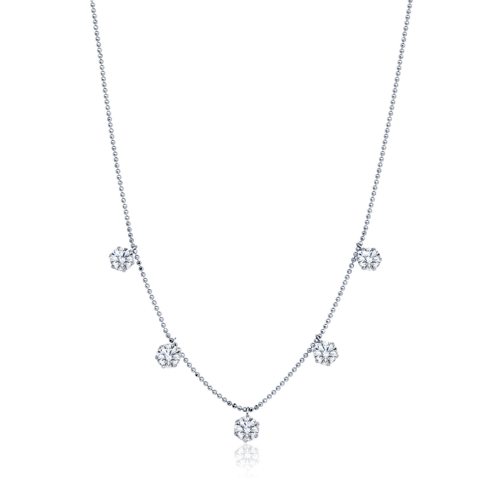 Graziela 3.5ct Floating Diamond Necklace ** In Metallic