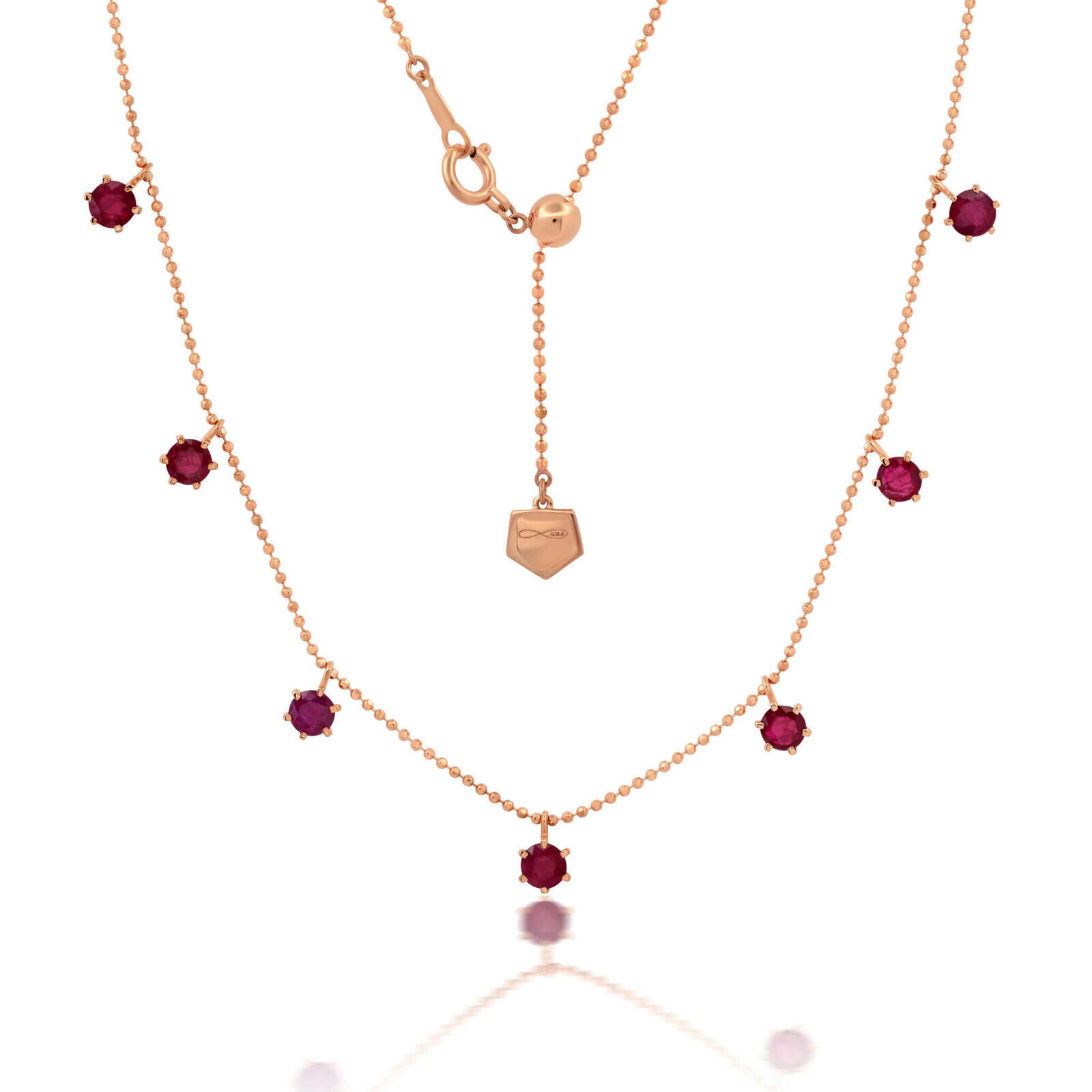 Shop Graziela 2ct Ruby Floating Necklace In Red