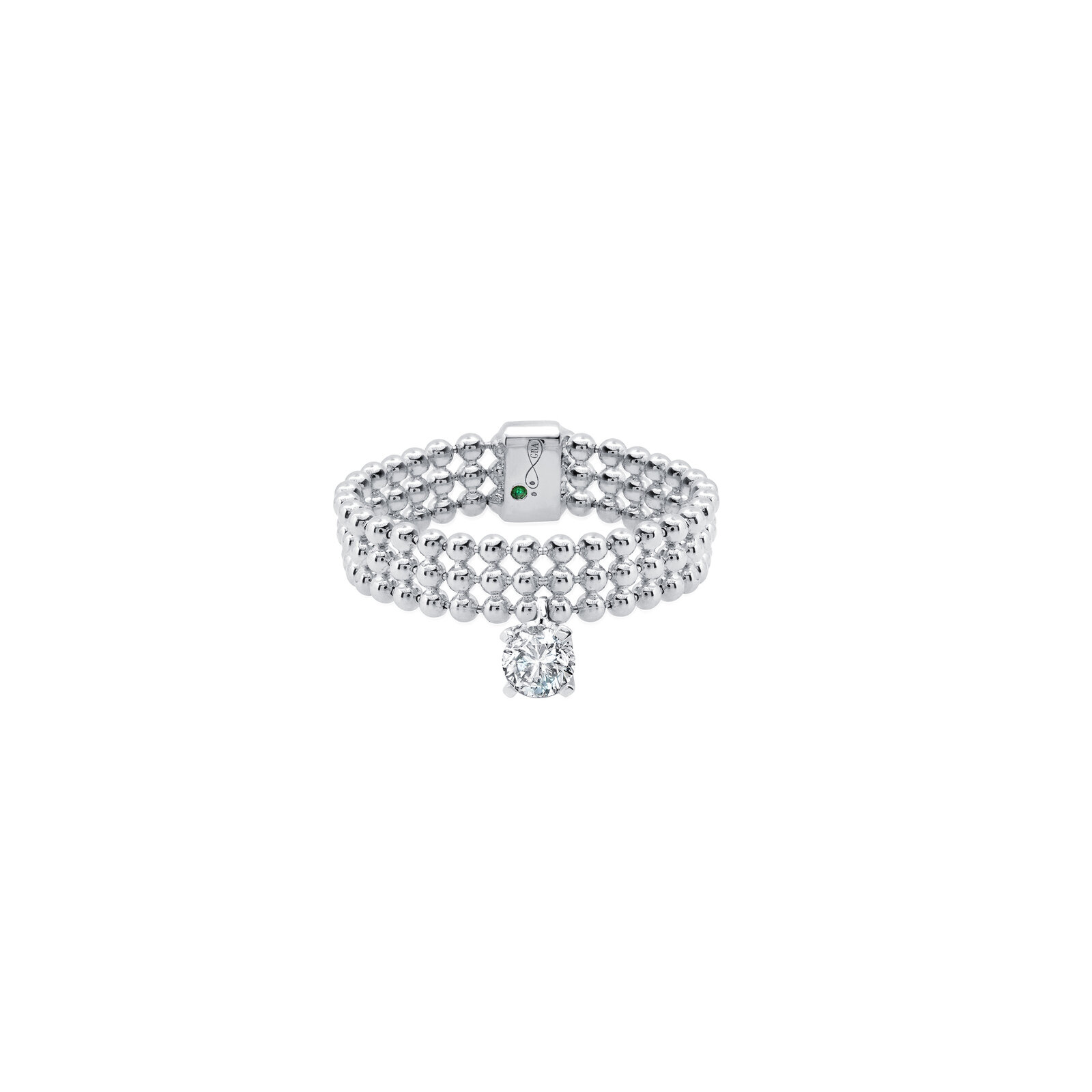 Graziela 1/4ct Floating Diamond 3 Row Ring In Gold