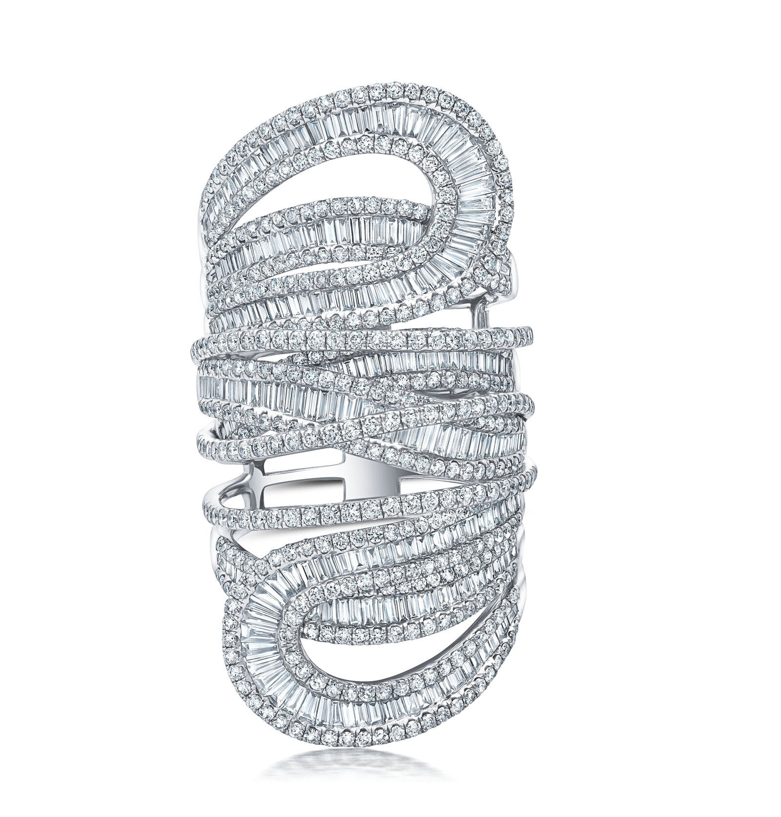 Shop Graziela Diamond Entanglement Ring In White