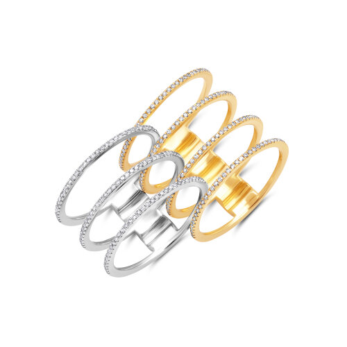 Shop Graziela Mega Band Ring In Yellow In Gold