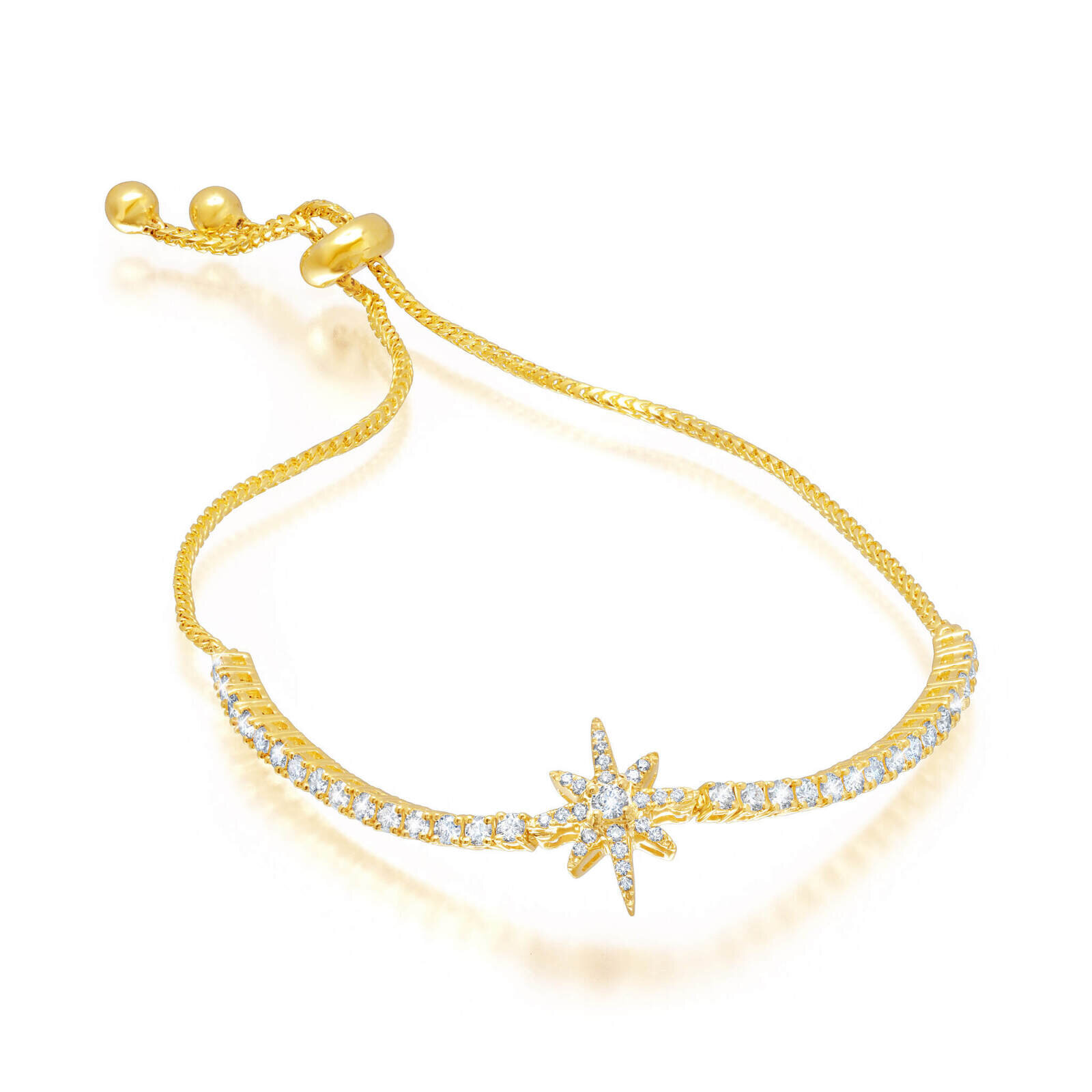 Shop Graziela Starburst Bolo Bracelet In Yellow In Gold