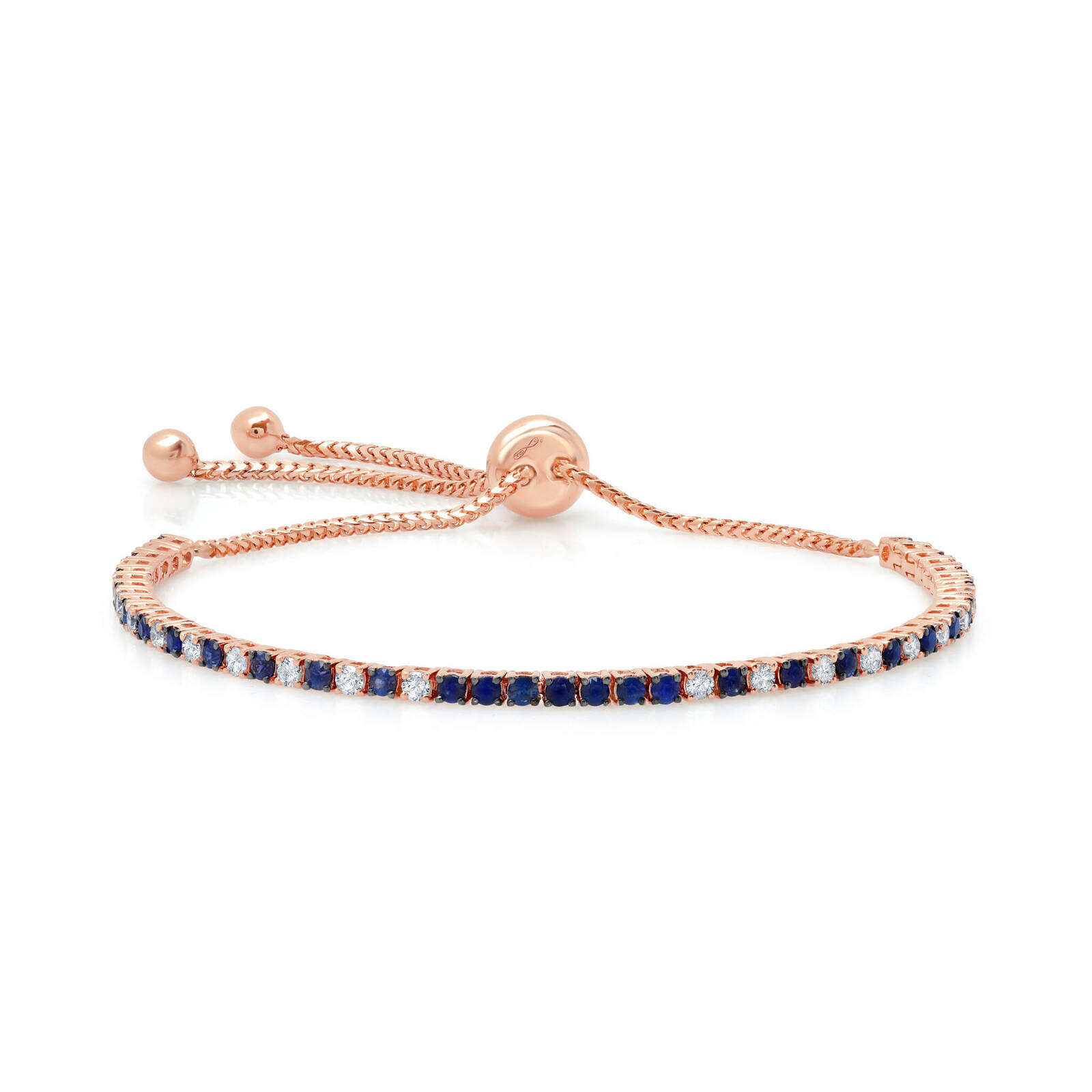 Shop Graziela Diamond & Blue Sapphire Bolo Bracelet