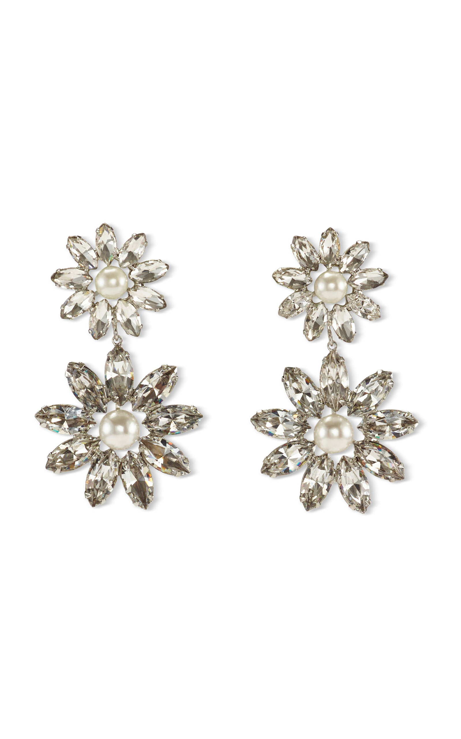 Zuri Rhodium-Plated Crystal Earrings