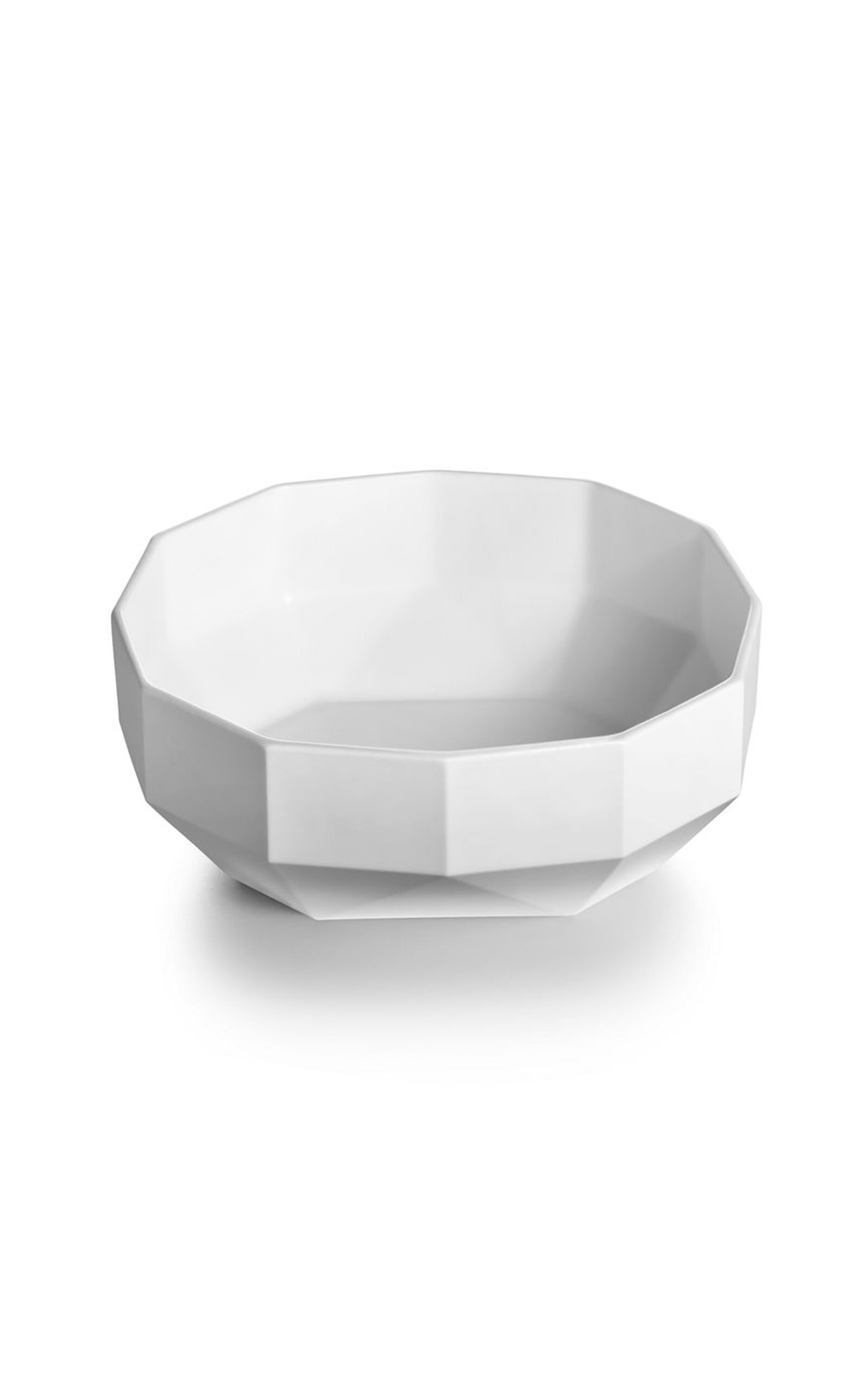 Tiffany & Co Facet Medium Bone China Bowl In White