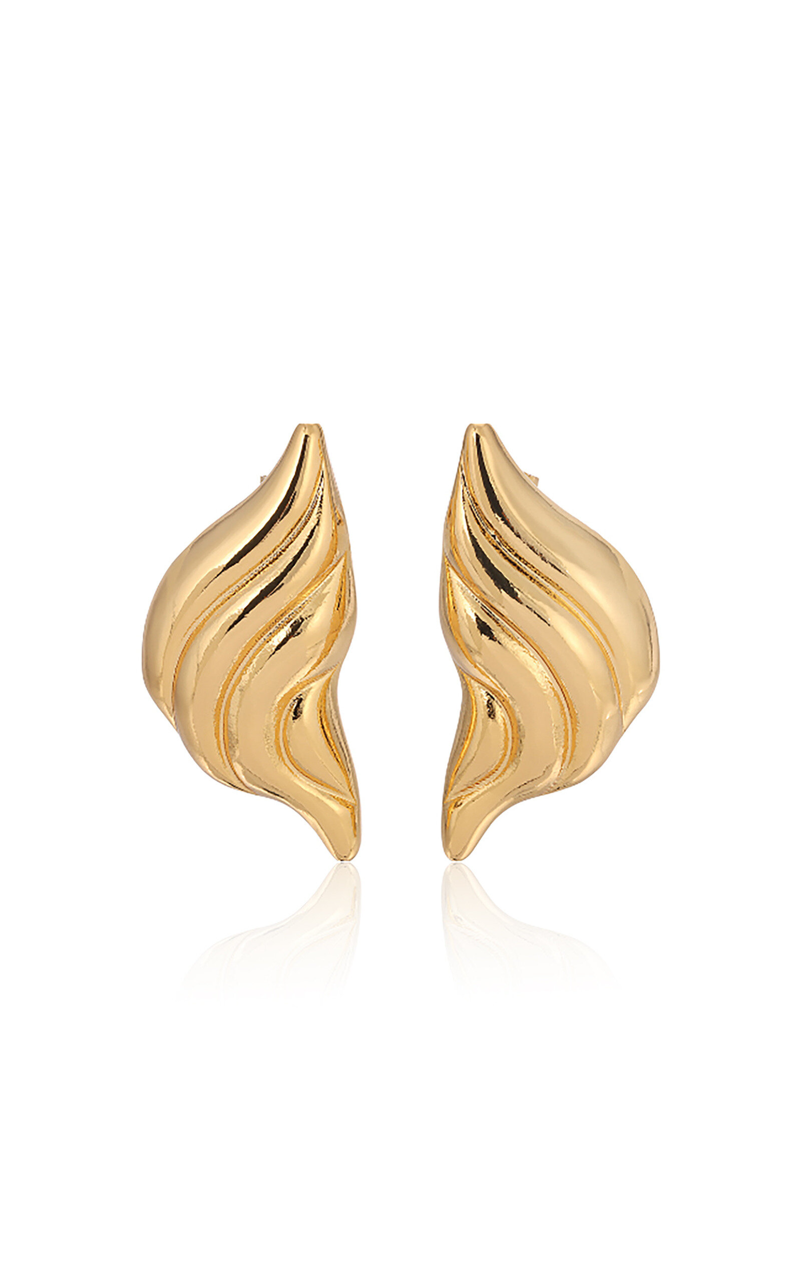 Shop Heaven Mayhem Croissant Gold-plated Earrings