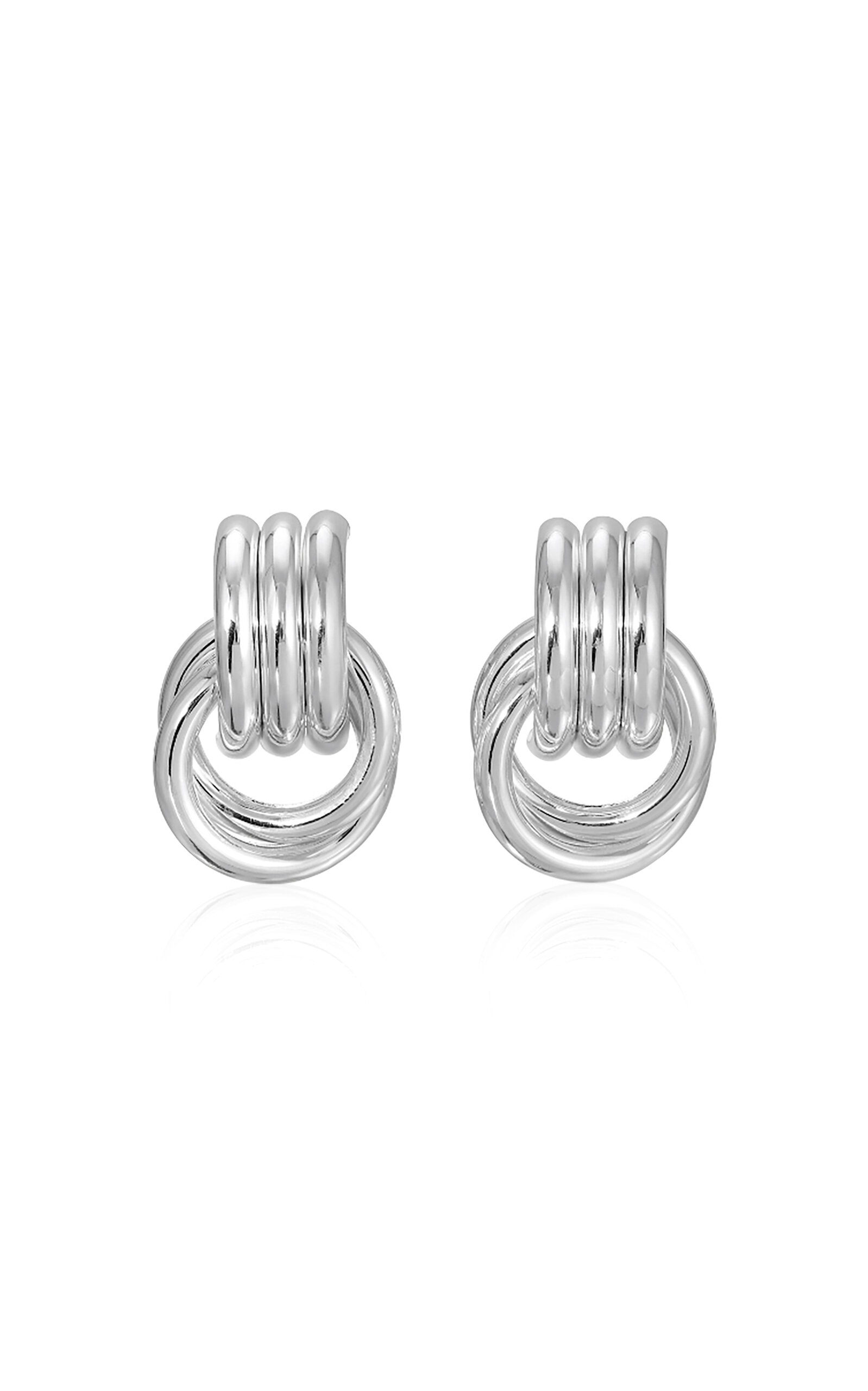 Mini Knot Silver-Plated Earrings